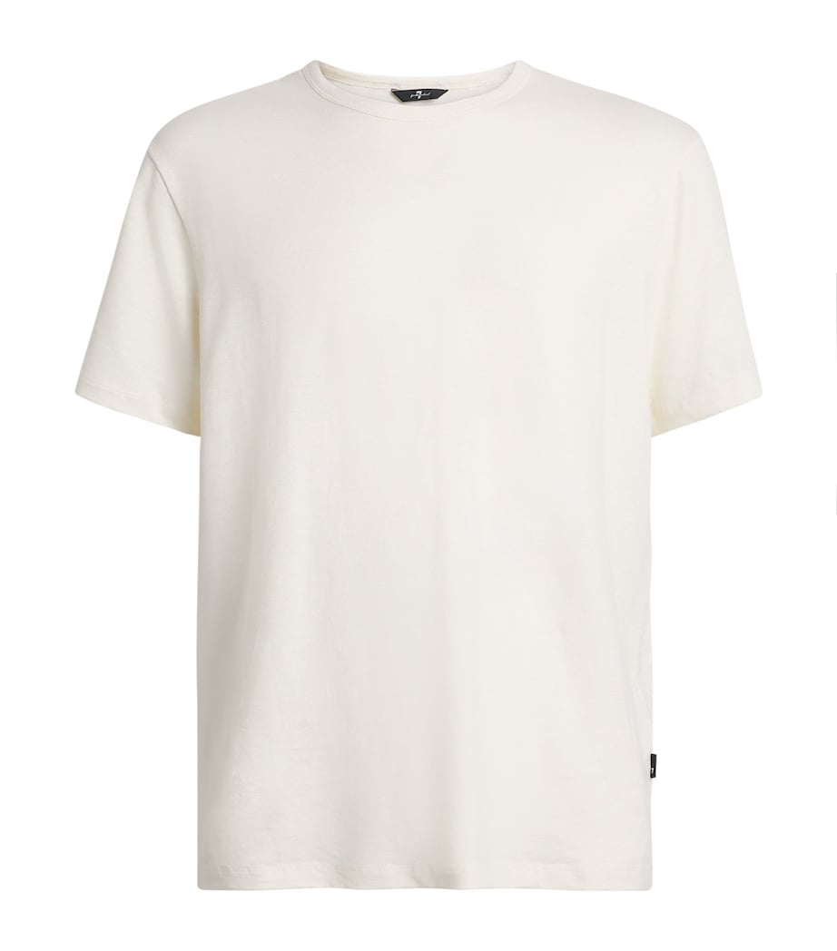 Linen-Blend T-Shirt WHITE Image 1
