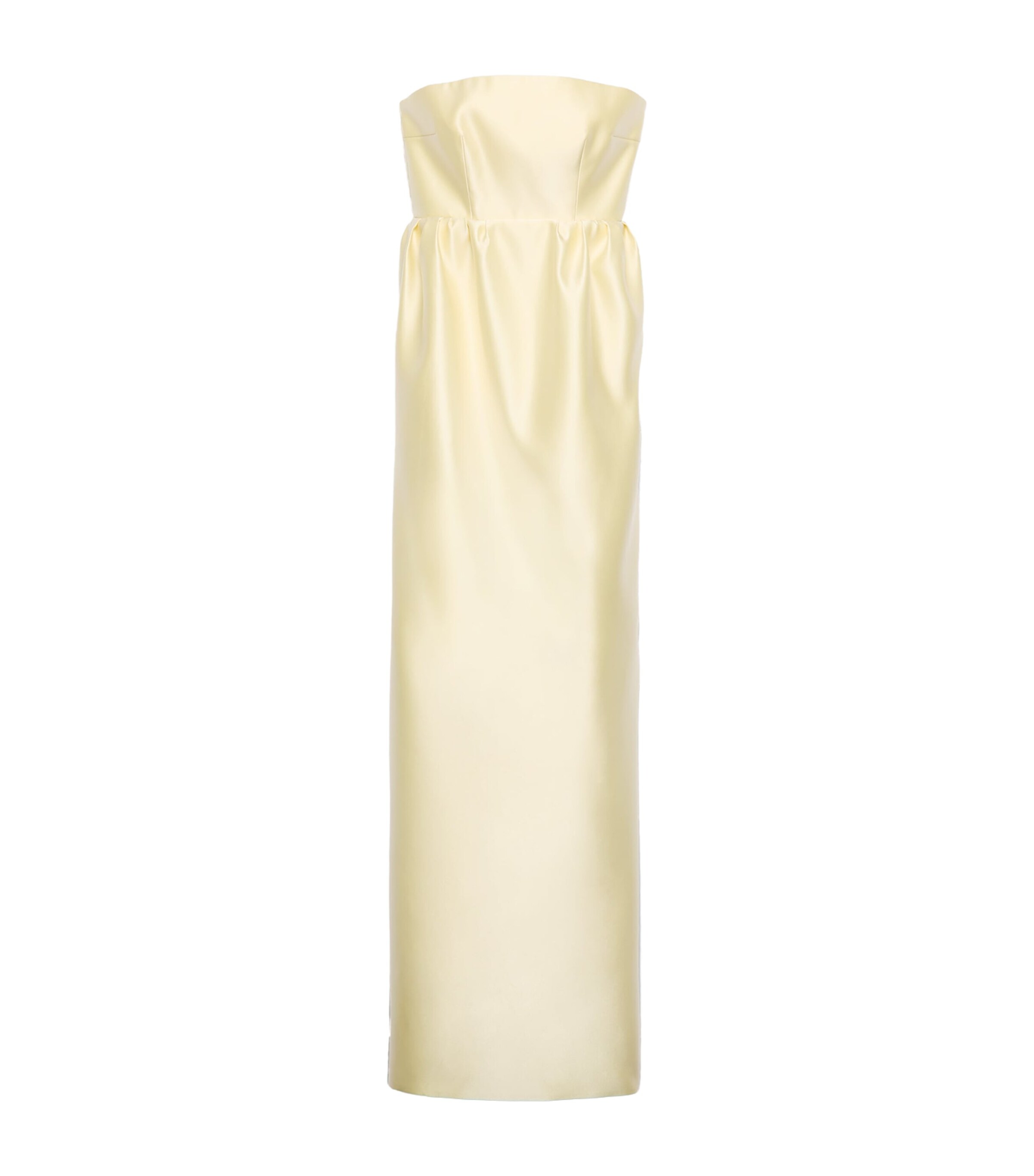 Prada Womens Silk Strapless Maxi Dress Image 1