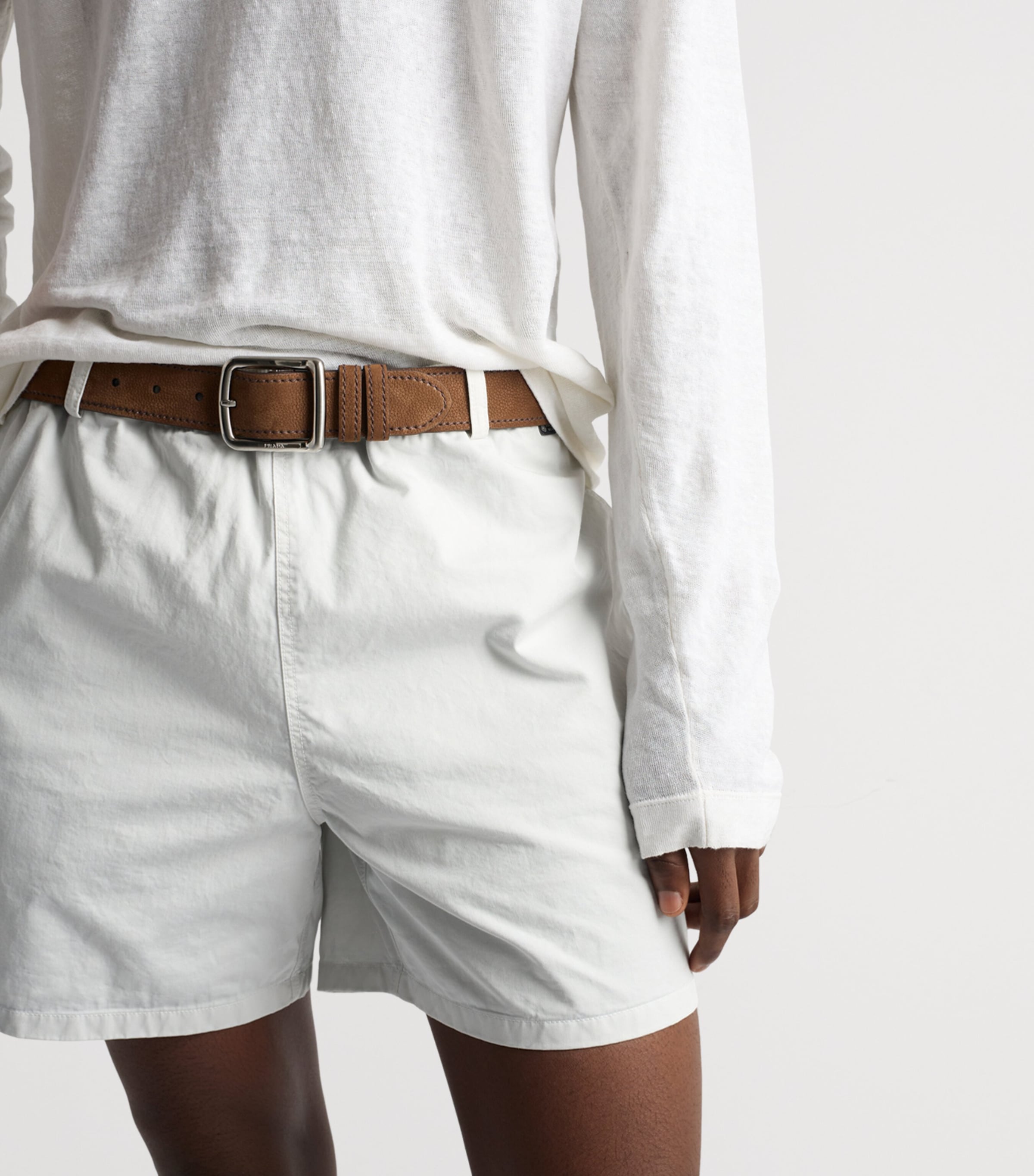 Prada Nubuck Leather Belt Brown Image 2