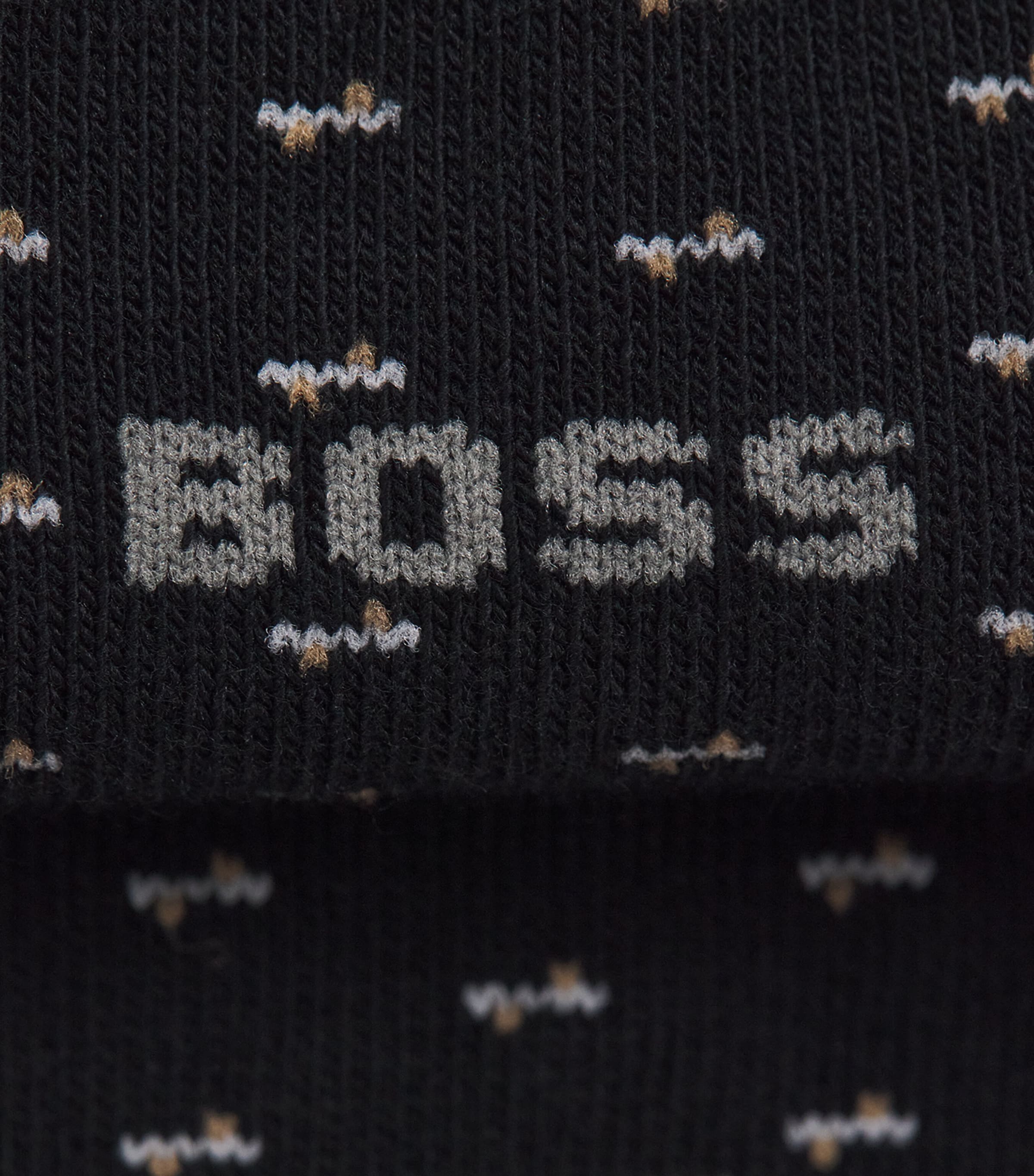 BOSS Mens Logo Socks (Pack of 2) Black Image 2