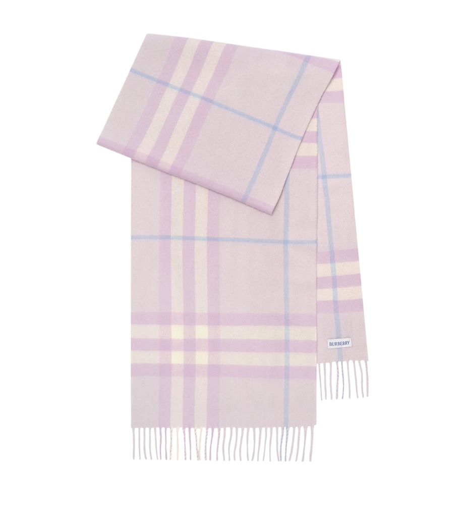 Burberry Cashmere Check Scarf Powder Purple Image 1