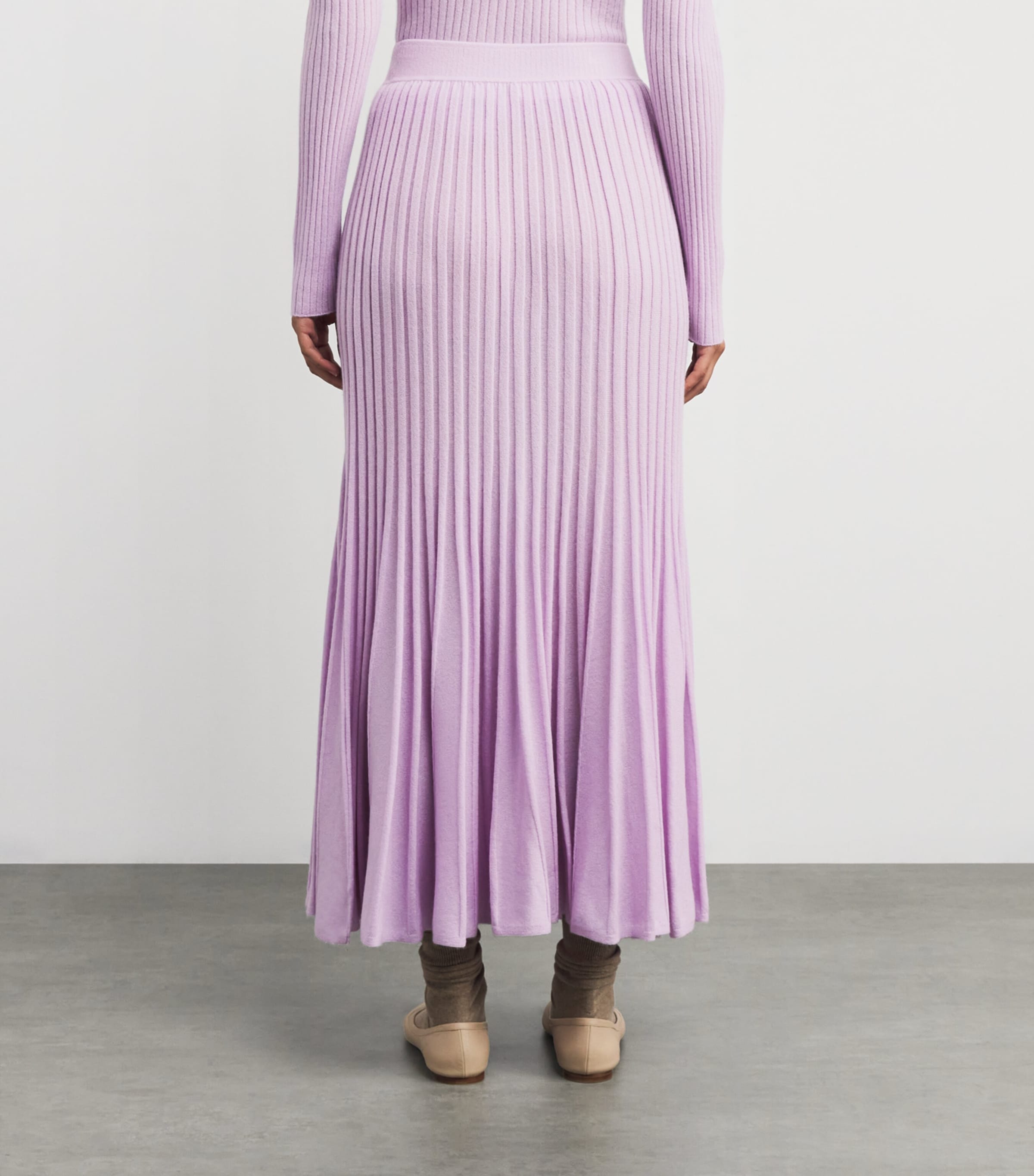 arch 4 Womens Cashmere Sabrina Midi Skirt Lilac Image 4