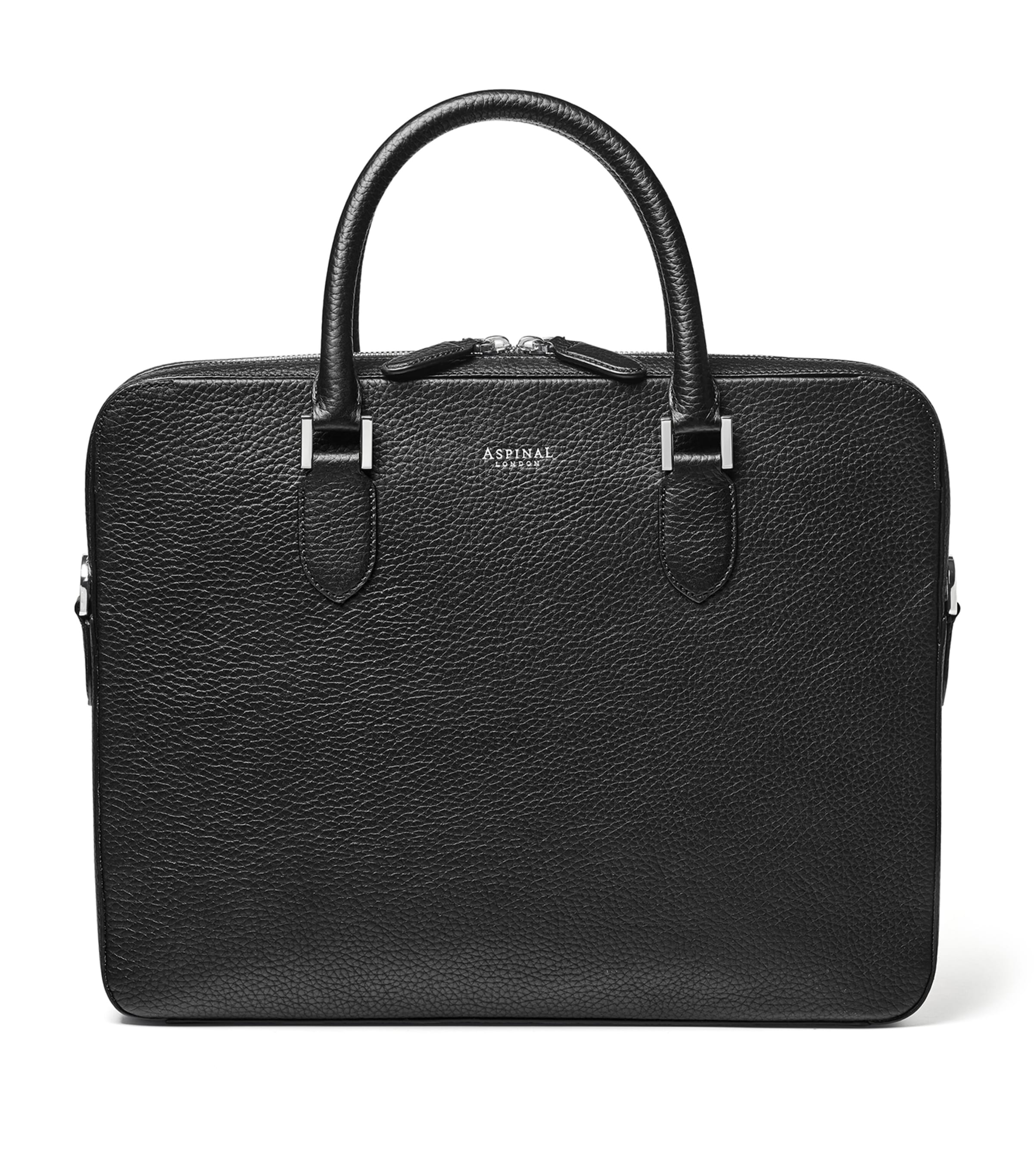 Leather Shield Briefcase BLACK Image 2