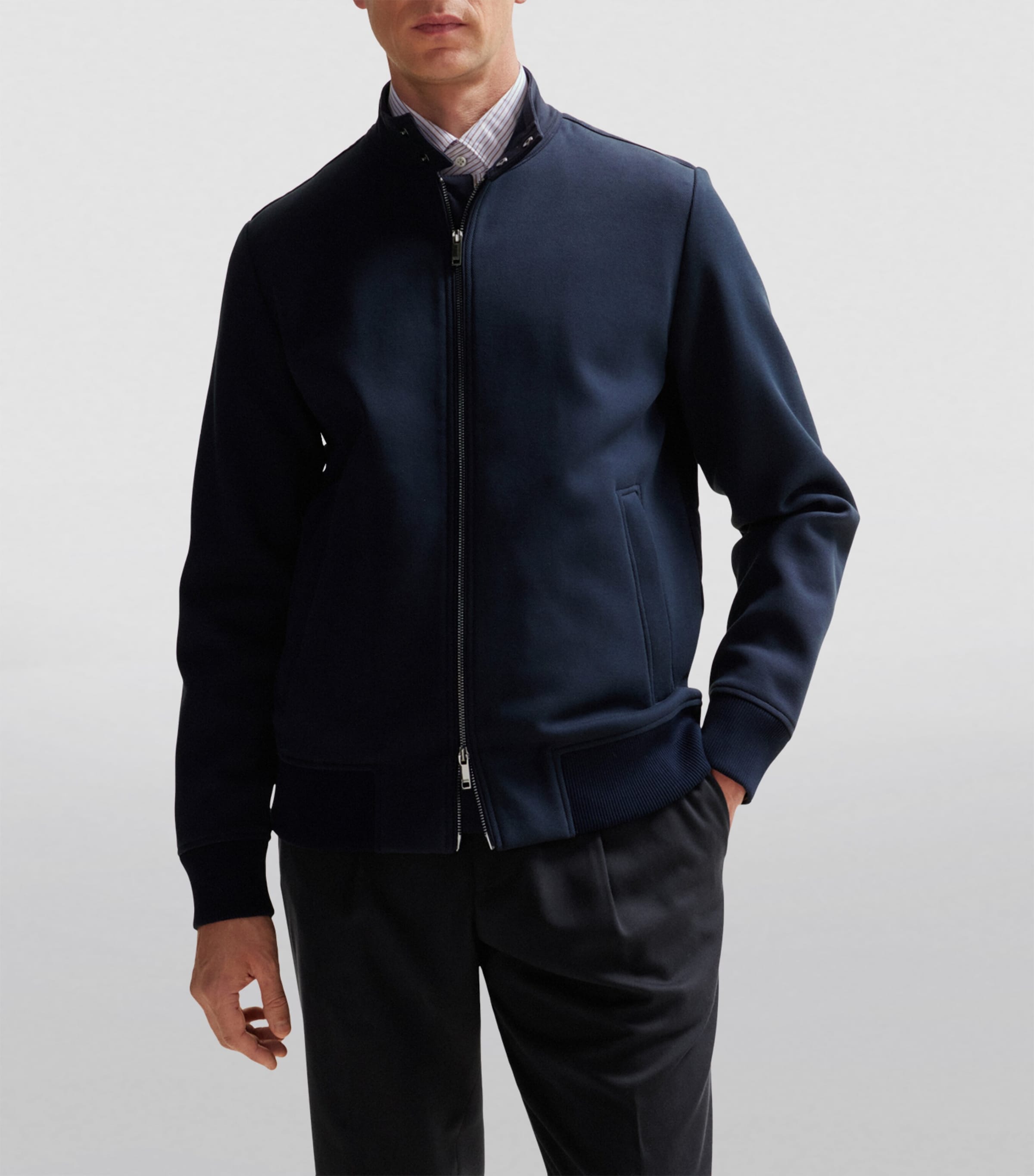 BOSS Mens Zip-Up Bomber Jacket Image 3