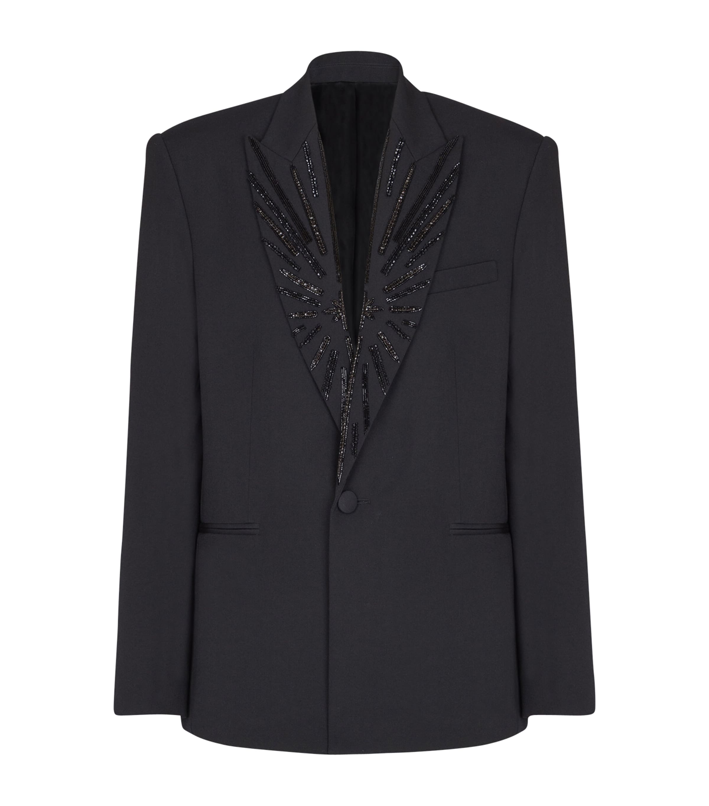 Wool Embellished Blazer EAP NOIR/NOIR Image 1