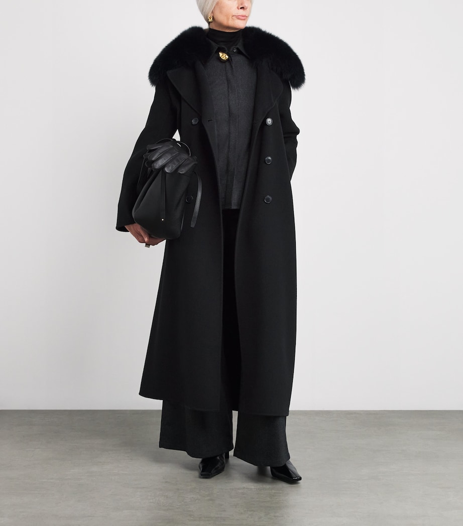 Fur-Trim Double-Breasted Coat C99 Image 2