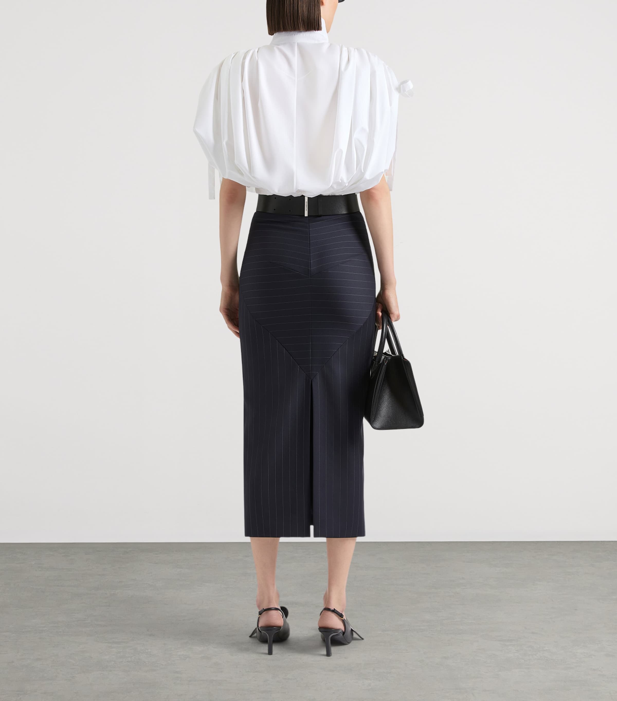 Givenchy Womens Wool Midi Skirt Image 3