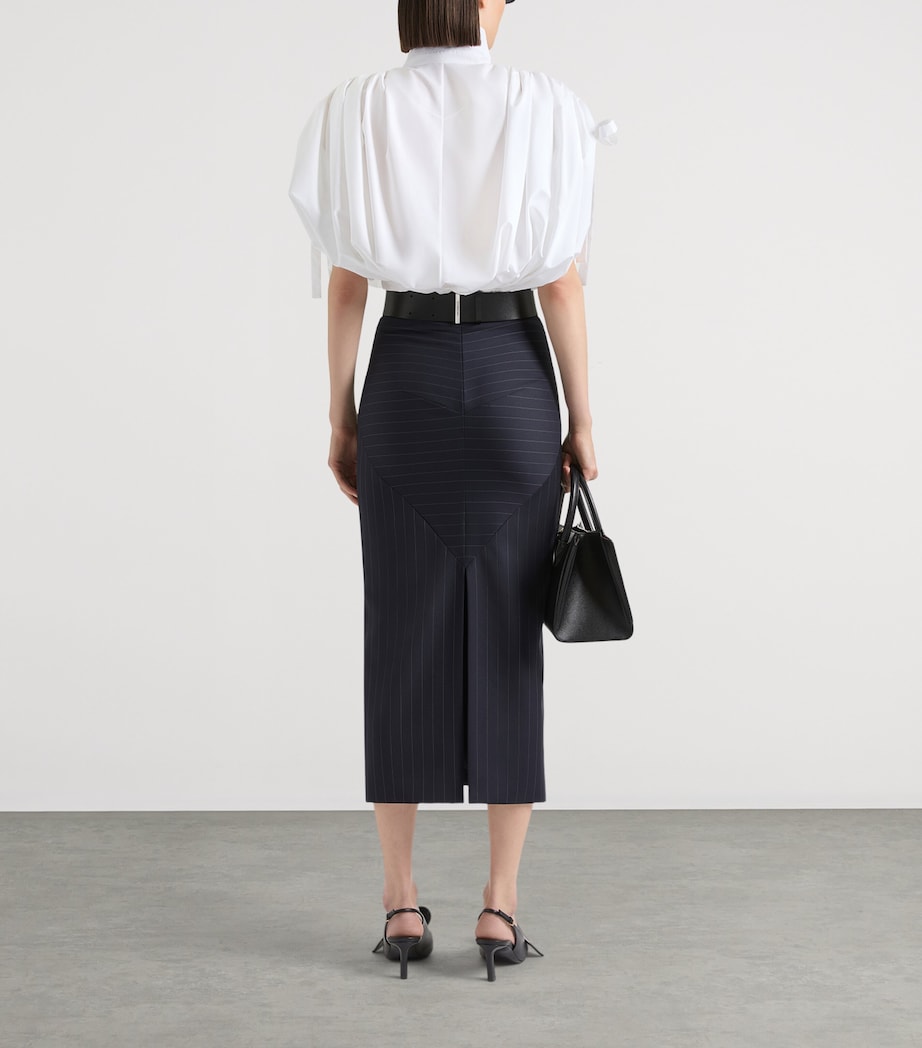 Givenchy Womens Wool Midi Skirt Image 3