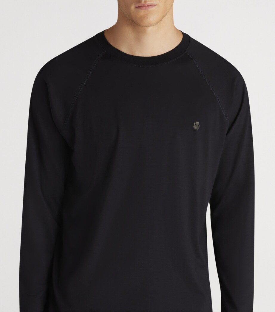 Wool Athluxury Long-Sleeve T-Shirt 416HOUSE NAVY Image 4