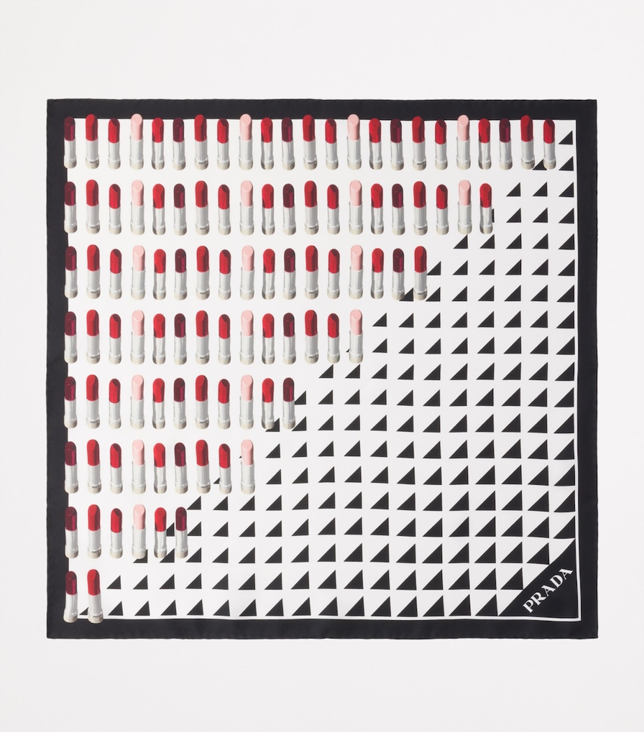 Silk Lipstick Triangle Scarf F0967 Image 3