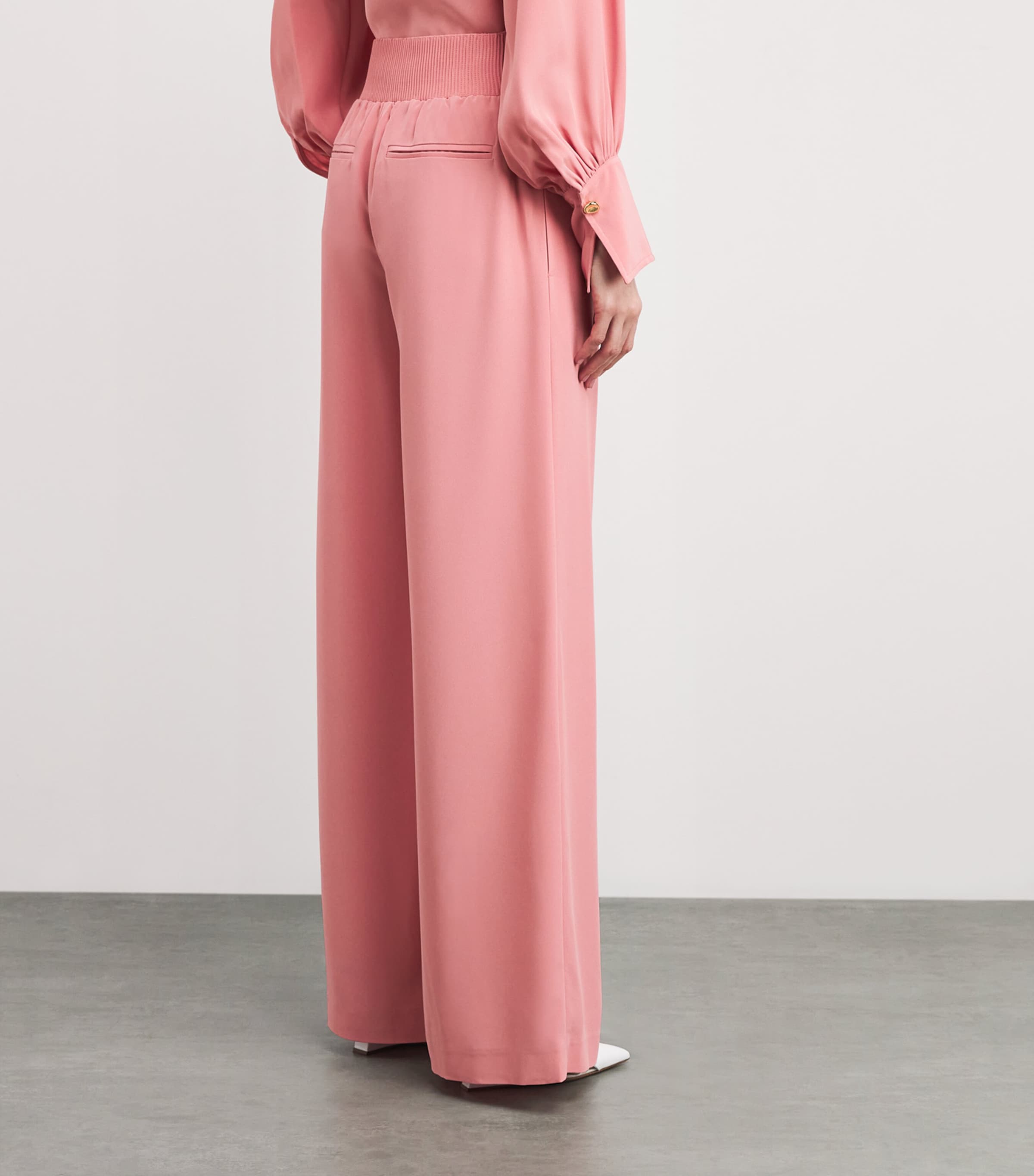 Joseph Womens Satin Twill Nour Trousers Blush Image 4