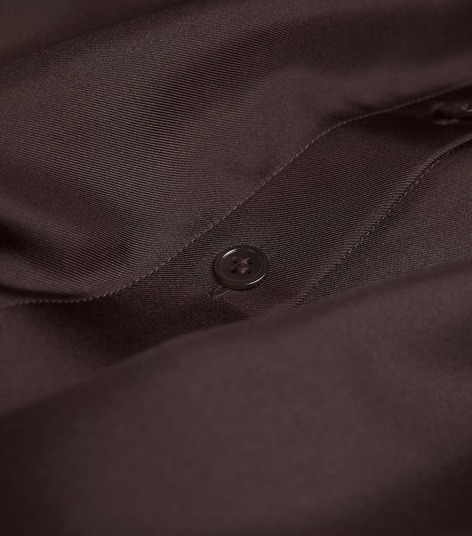 Silk Deconstructed Shirt 244 MAHOGANY Image 5