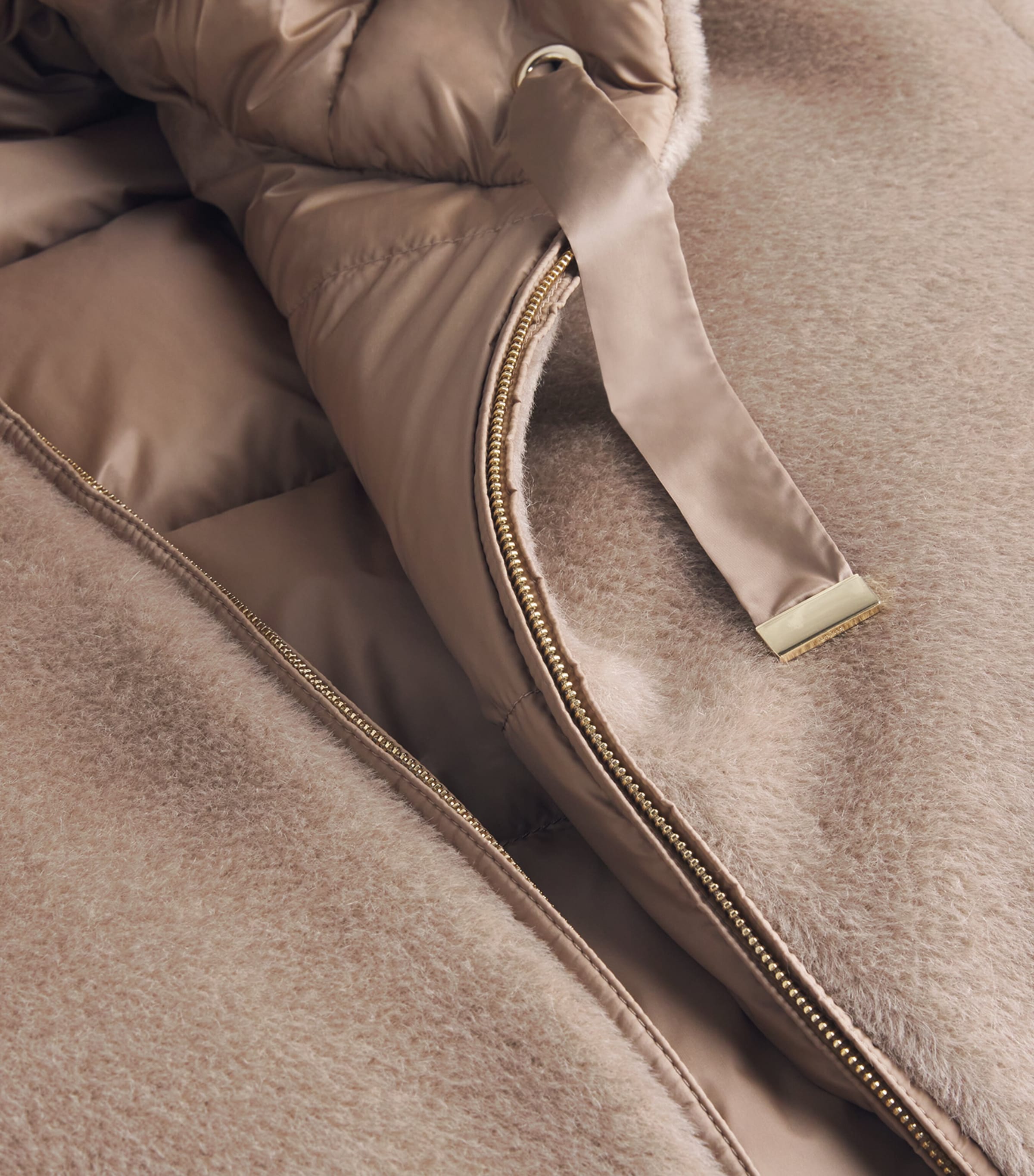 Alpaca-Wool Reversible Down Jacket BEIGE Image 5