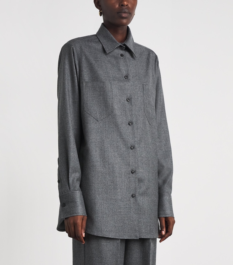 Kiton Womens Virgin Wool Shirt Grey Image 4