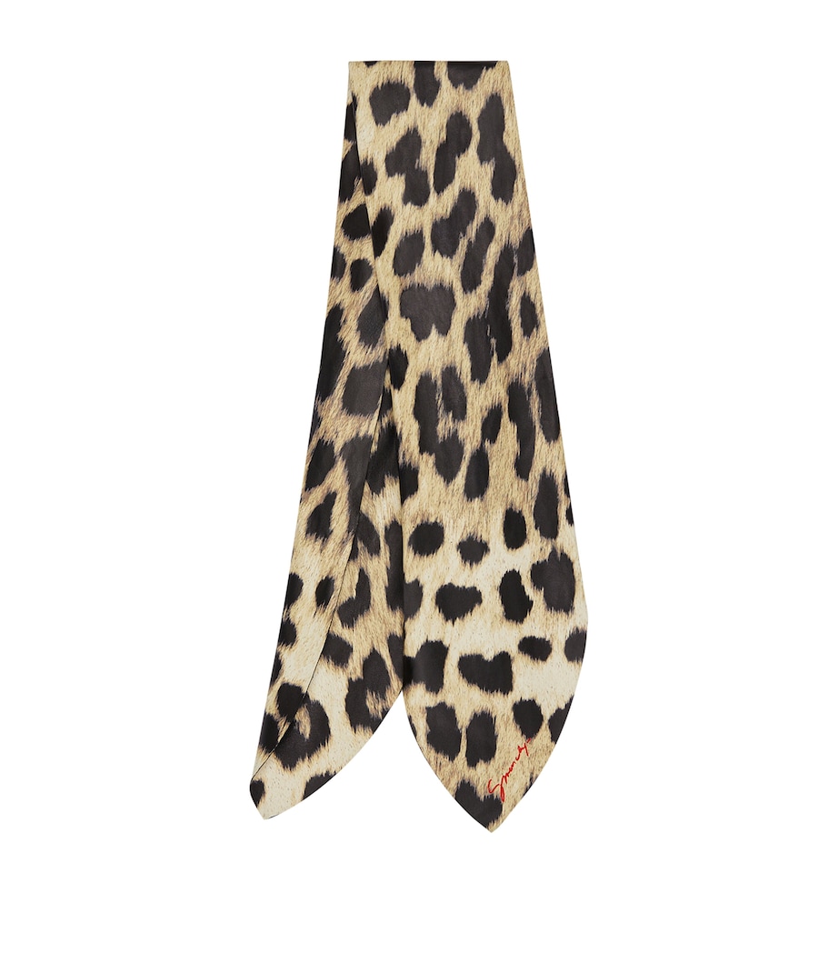 Givenchy Leather Leopard Print Logo Scarf Image 1