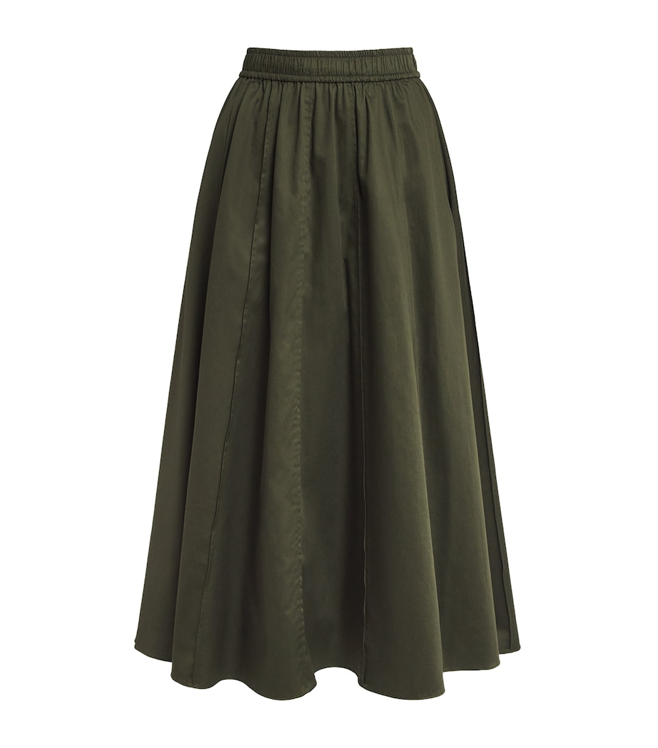 Joseph Womens Cotton Sateen Manar Skirt Palm Leaf Image 1