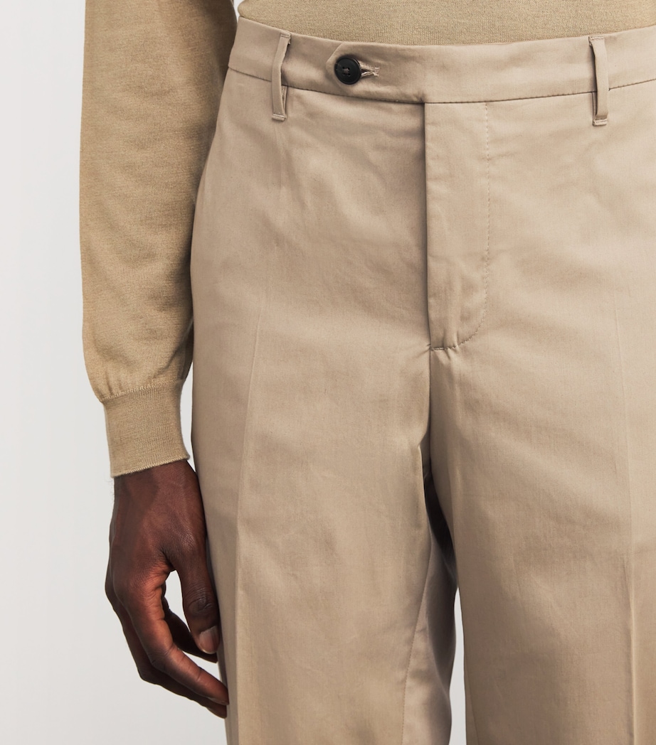 Stretch-Cotton Chinos 37LIGHT BROWN Image 6