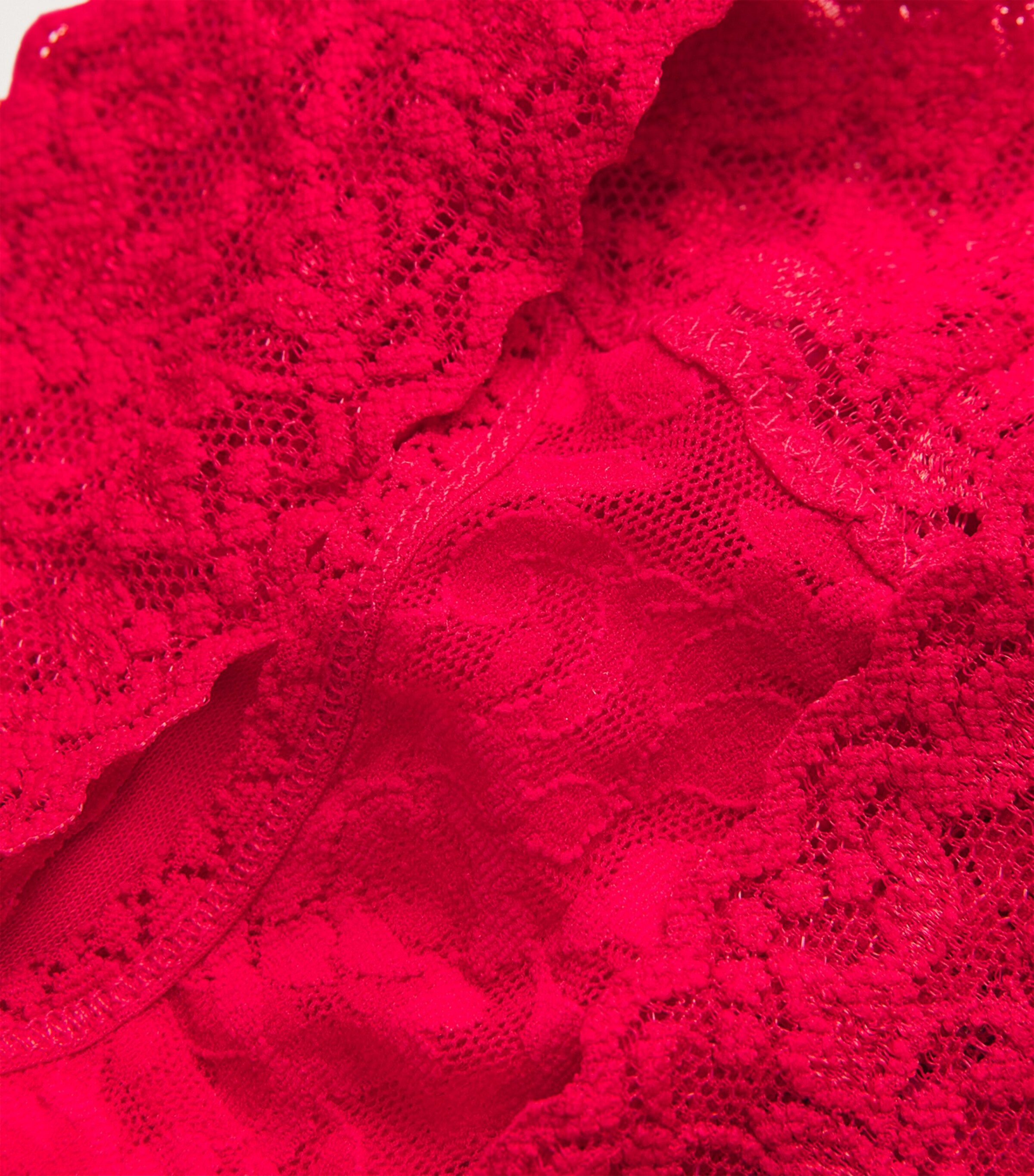 Hanky Panky Womens Lace Low-Rise Thong Red Image 4