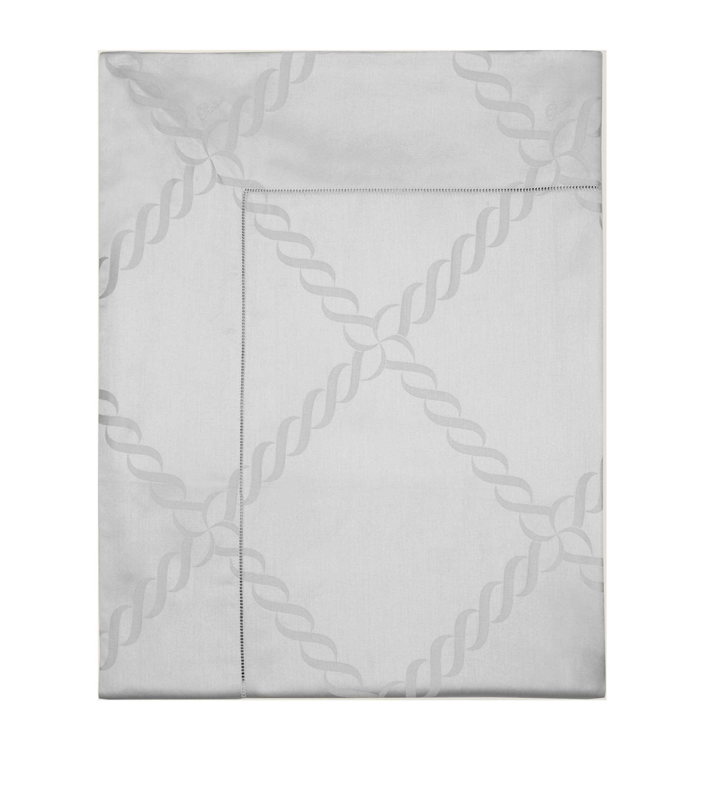 Pratesi Treccia King Flat Sheet In Gray