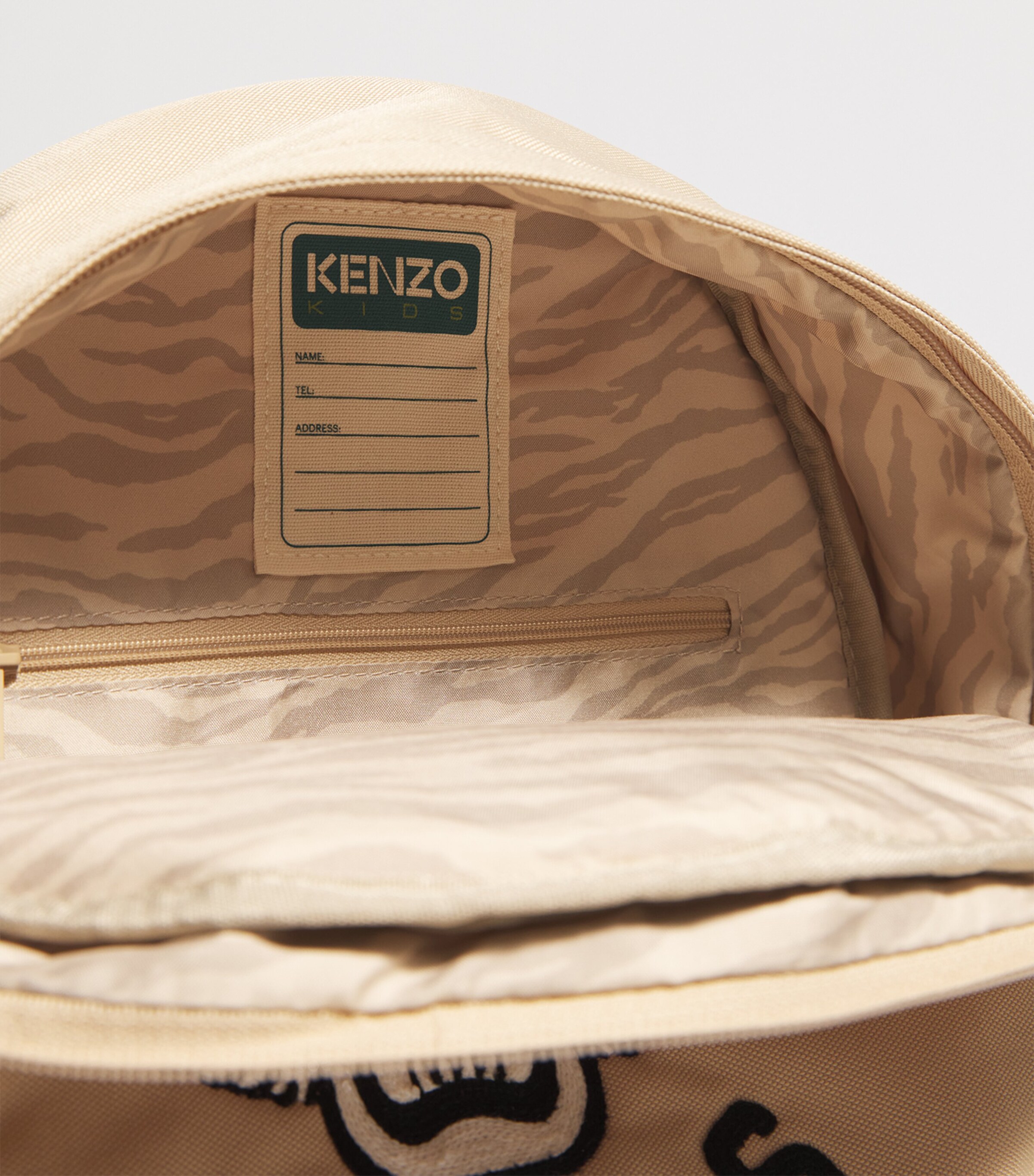 Embroidered Tiger Backpack STONE Image 3