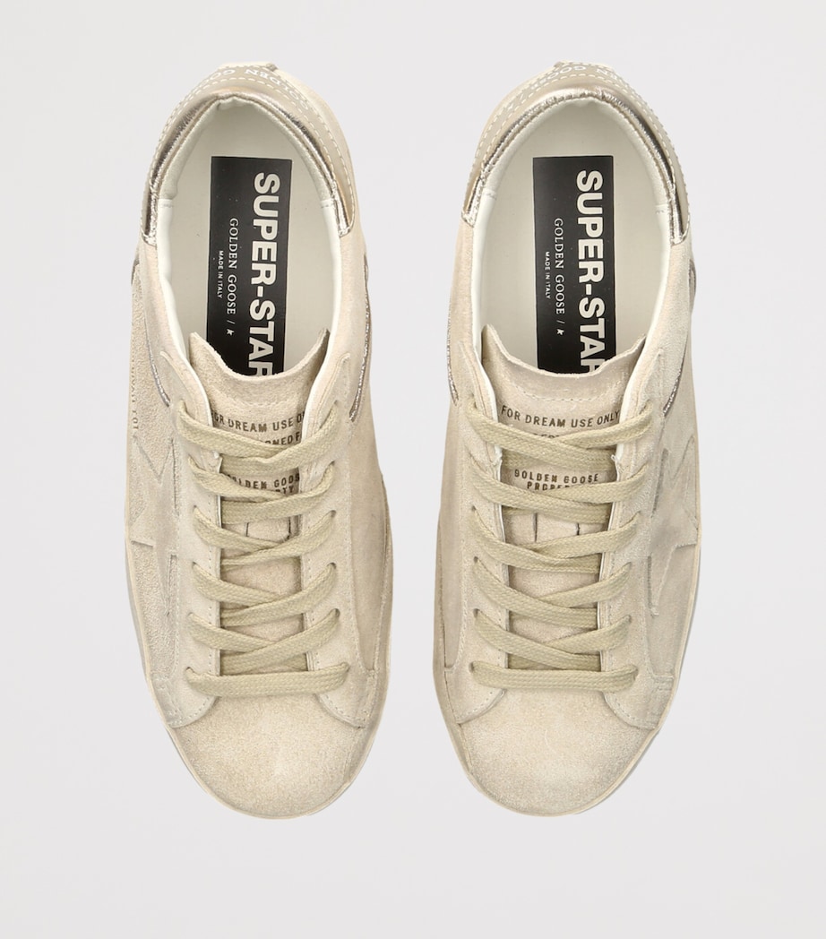 Golden Goose Womens Suede Super Star Sneakers Beige Comb Image 4