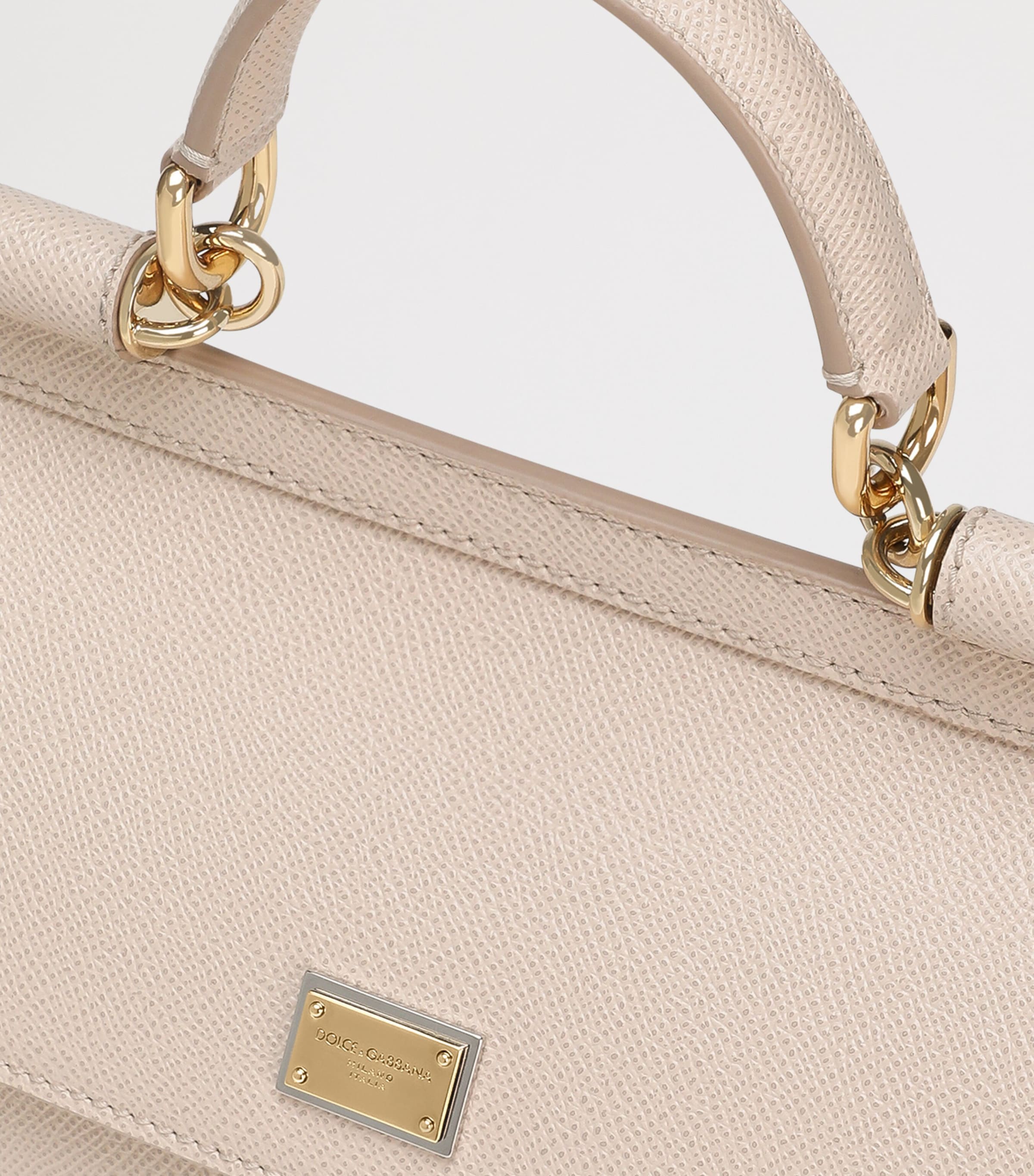 Dolce&Gabbana Leather Sicily Top-Handle Bag Light Pink Image 6