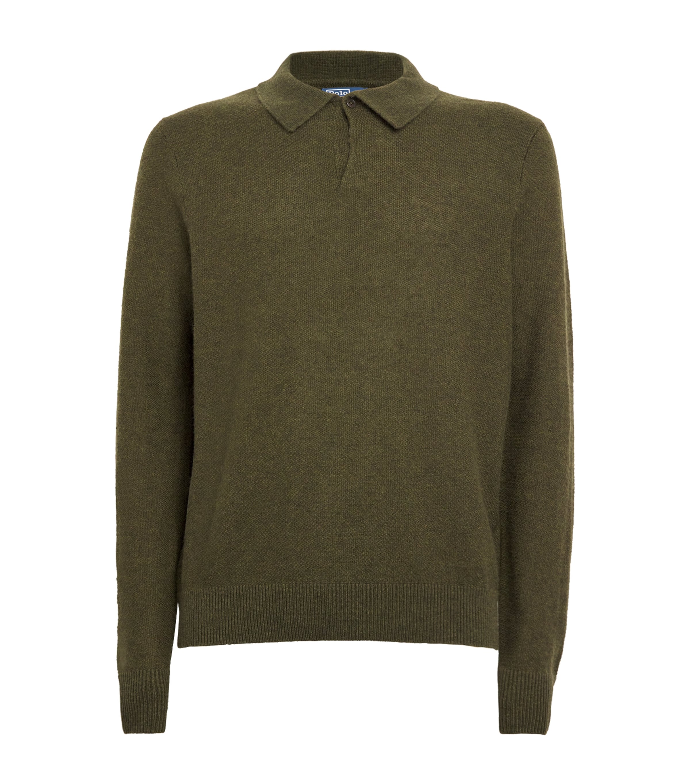 Polo Ralph Lauren Linen-cashmere Collared Sweater In Green