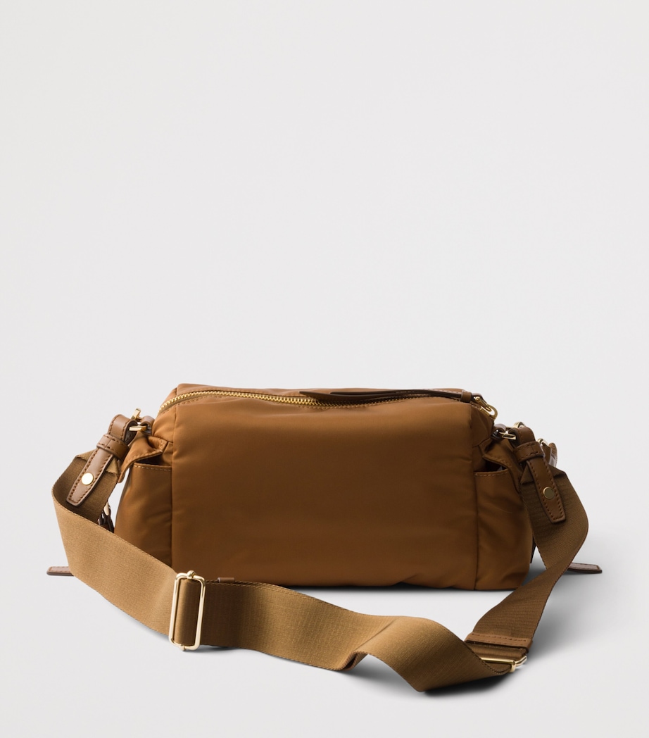Prada Small Re-Nylon and Leather Explore Shoulder Bag Brown Image 3