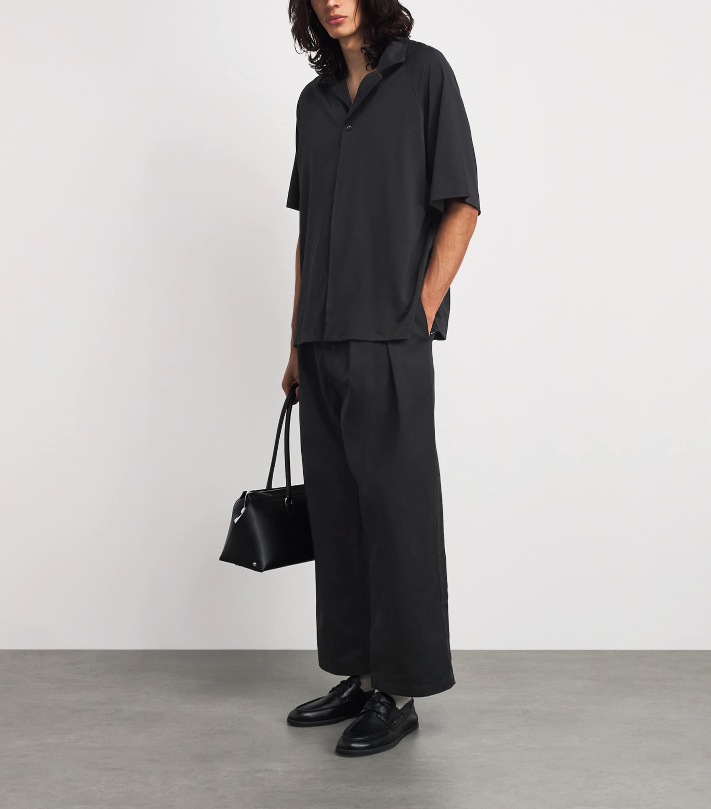 Jacquemus Mens Cotton Jean Atelier Shirt Black Image 2
