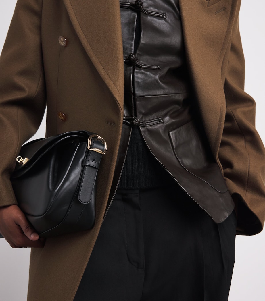 Mandarin Leather Jacket MAHOGANY-244 Image 6