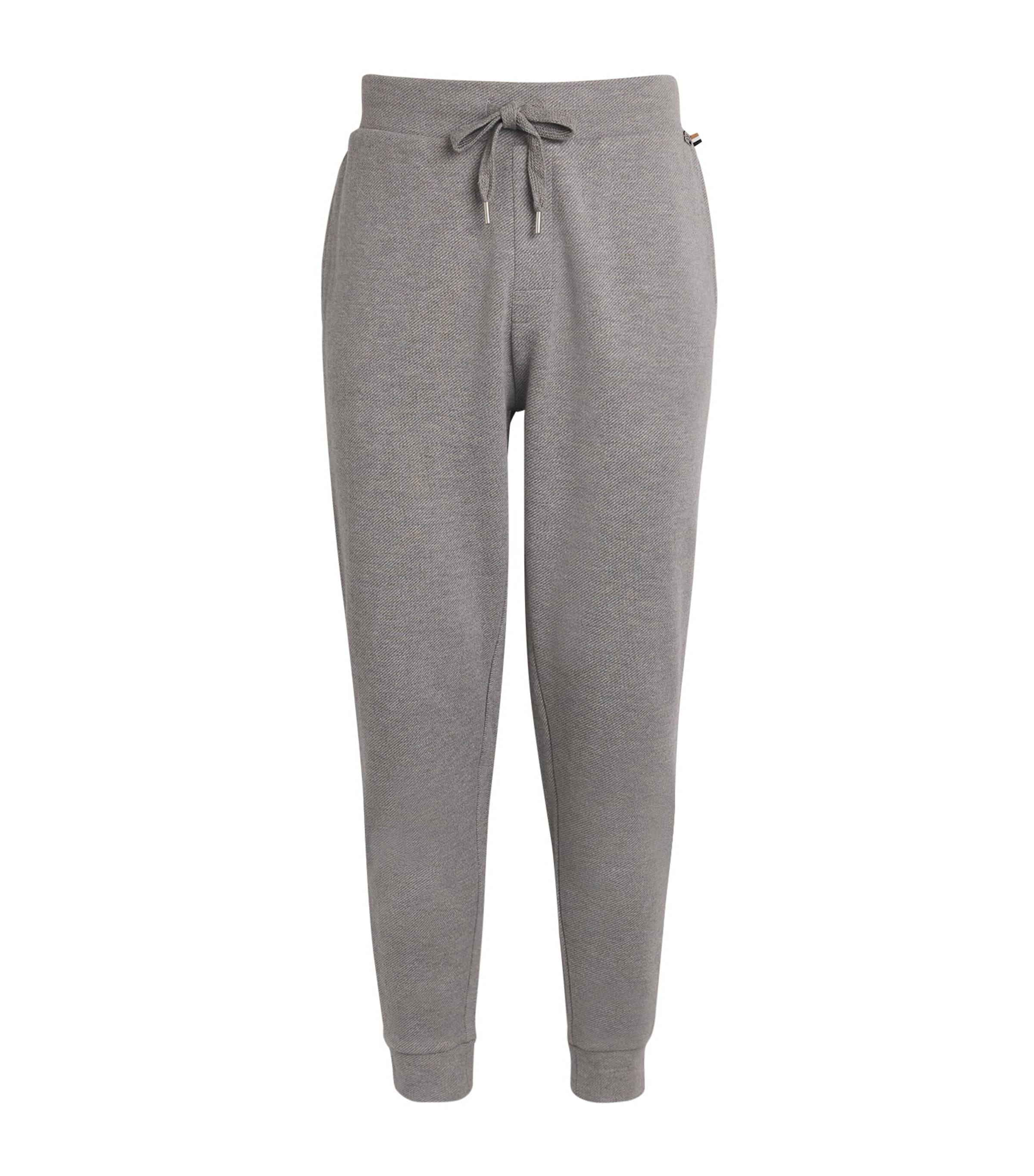 Hugo Boss Cotton Lounge Sweatpants In Grey