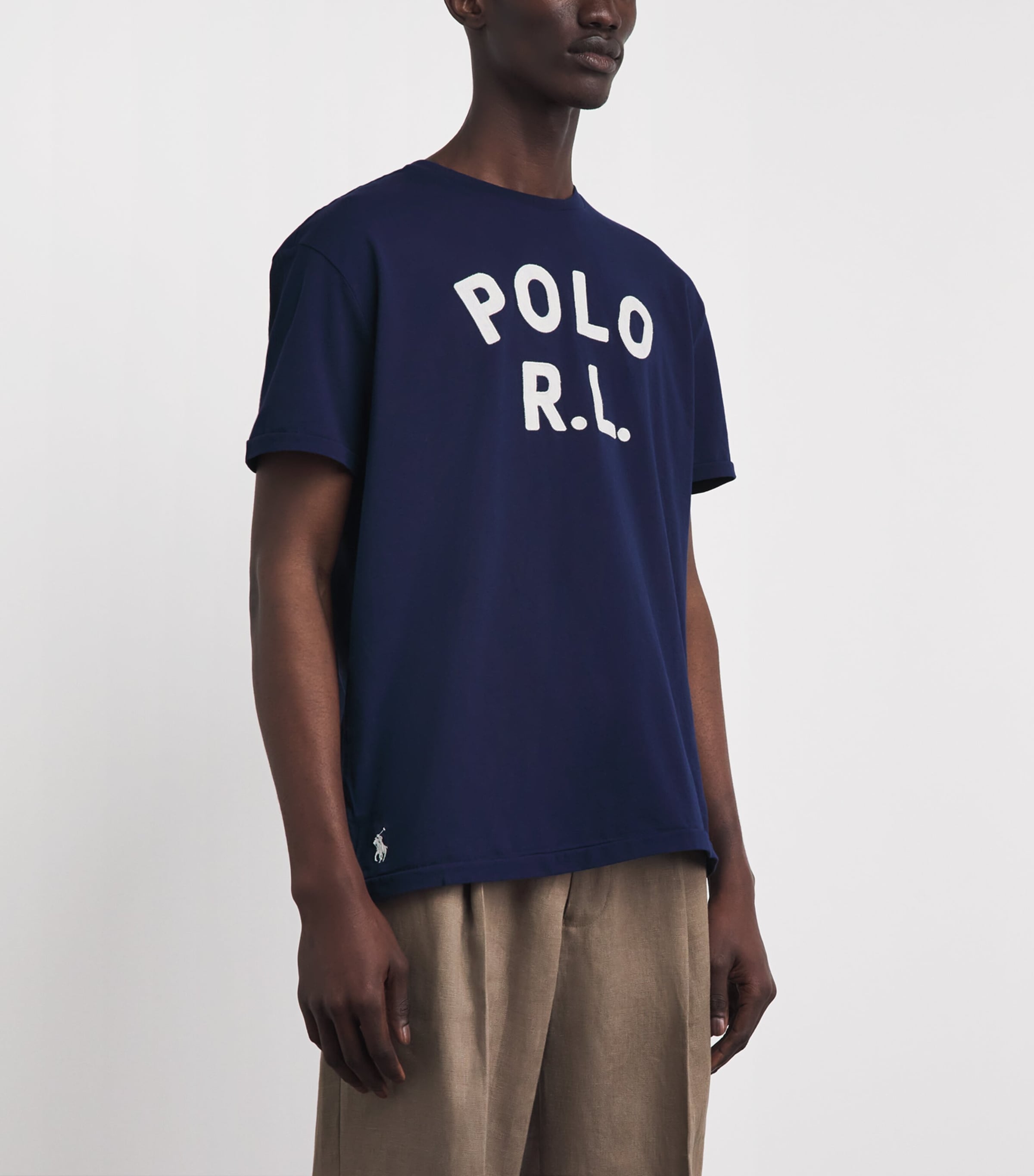 Polo Ralph Lauren Mens Cotton Logo Appliqué T-Shirt Newport Navy Image 4