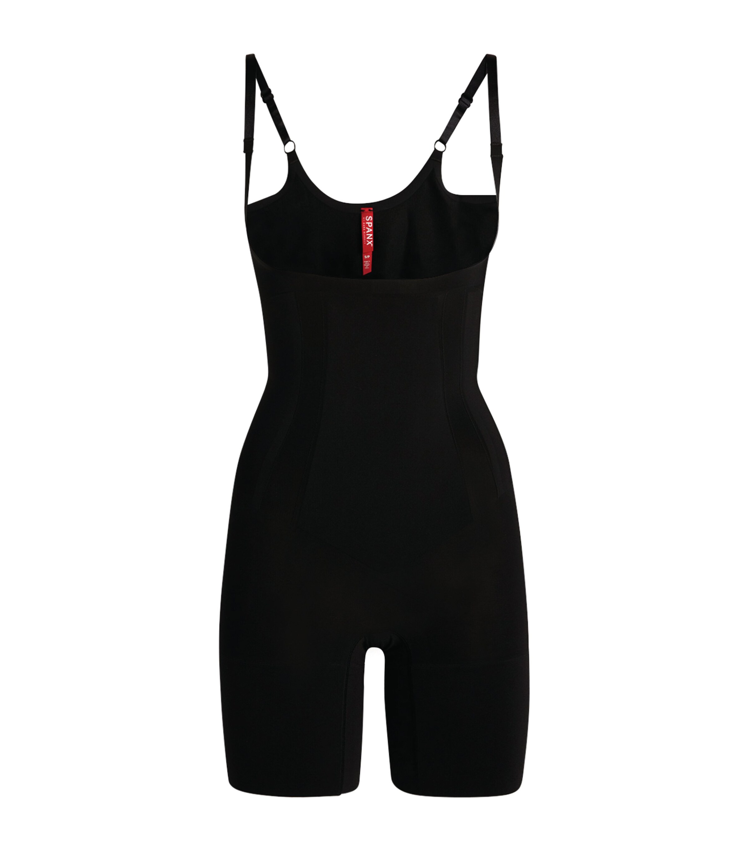 SPANX Womens SPANXsculpt OnCore Open-Bust Mid-Thigh Bodysuit - Firm Control Black Image 2