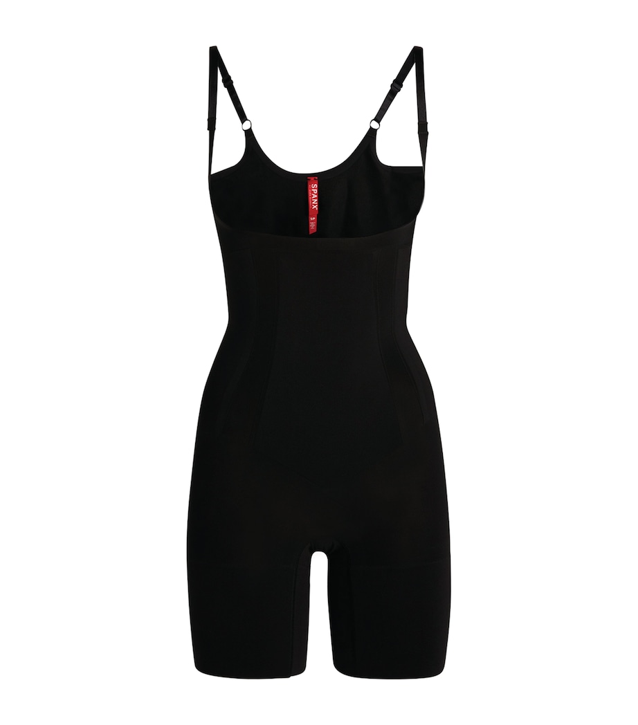 SPANX Womens SPANXsculpt OnCore Open-Bust Mid-Thigh Bodysuit - Firm Control Black Image 2