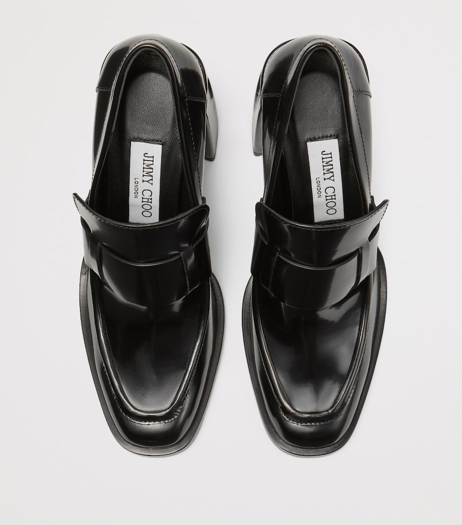 Tylor 95 Leather Heeled Loafers BLACK Image 2