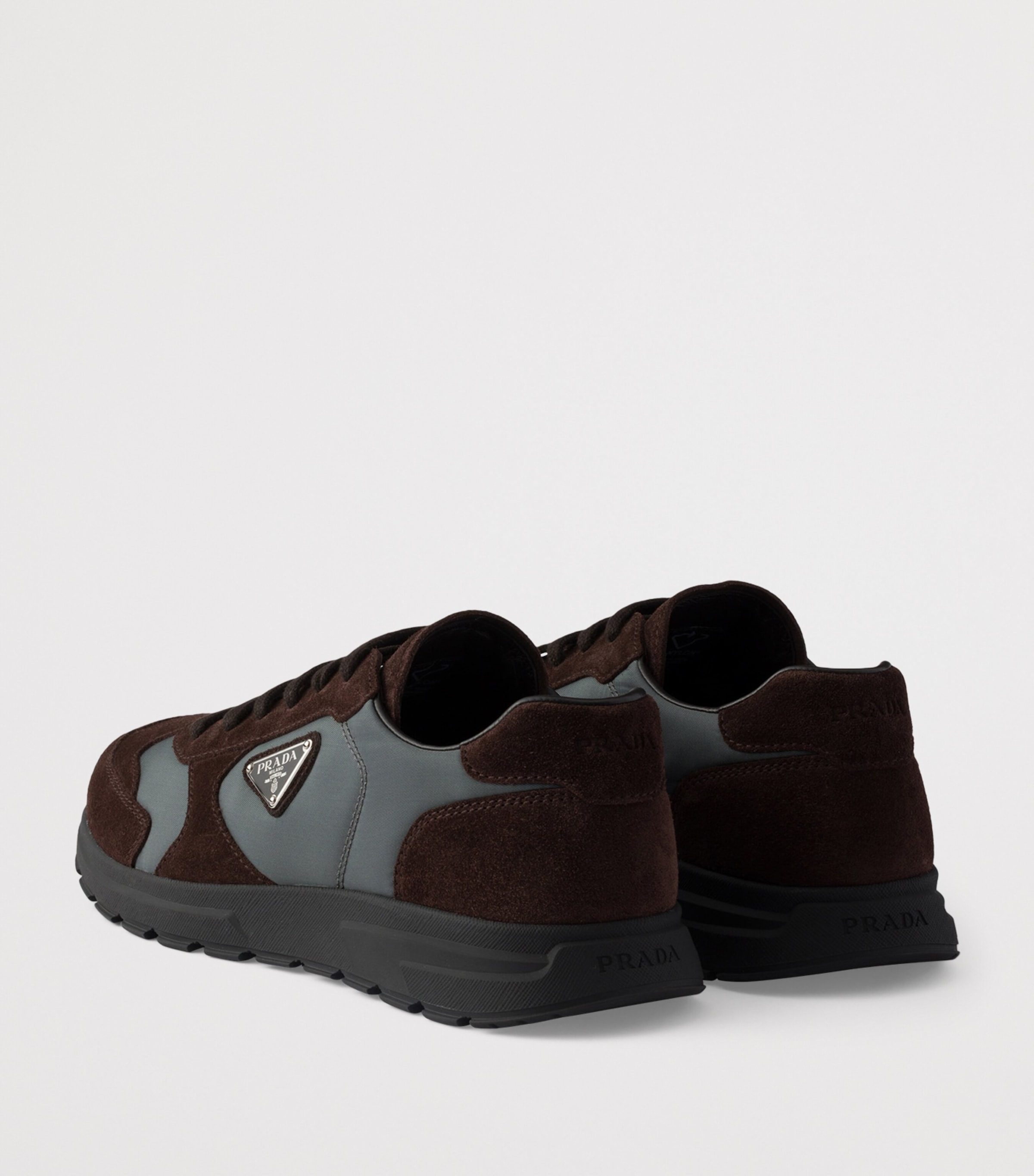 Re-Nylon and Suede Prax 2.0 Low-Top Sneakers F05BL Image 5