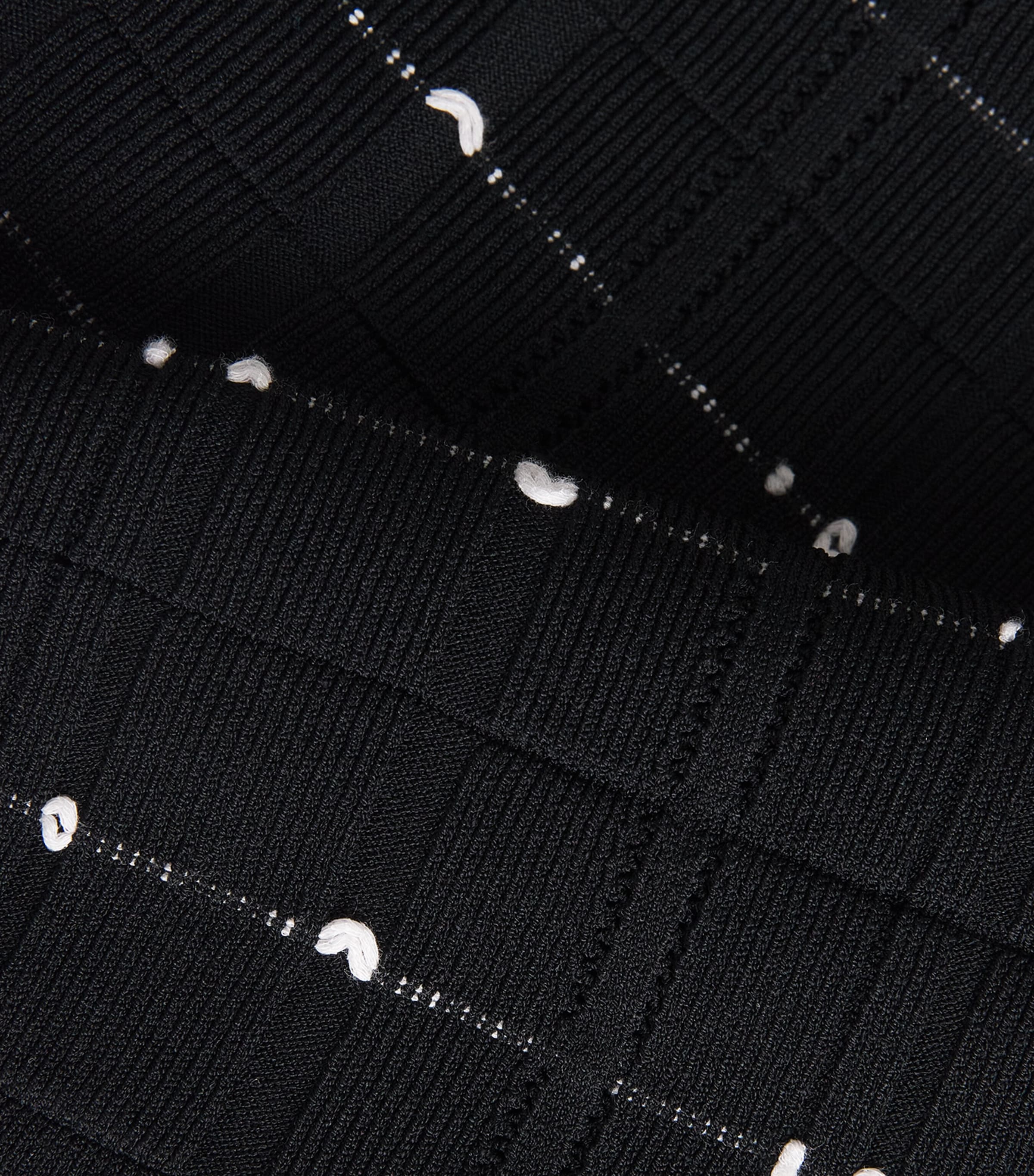 Fragmented Stripes Midi Skirt BLACK/IVORY Image 5