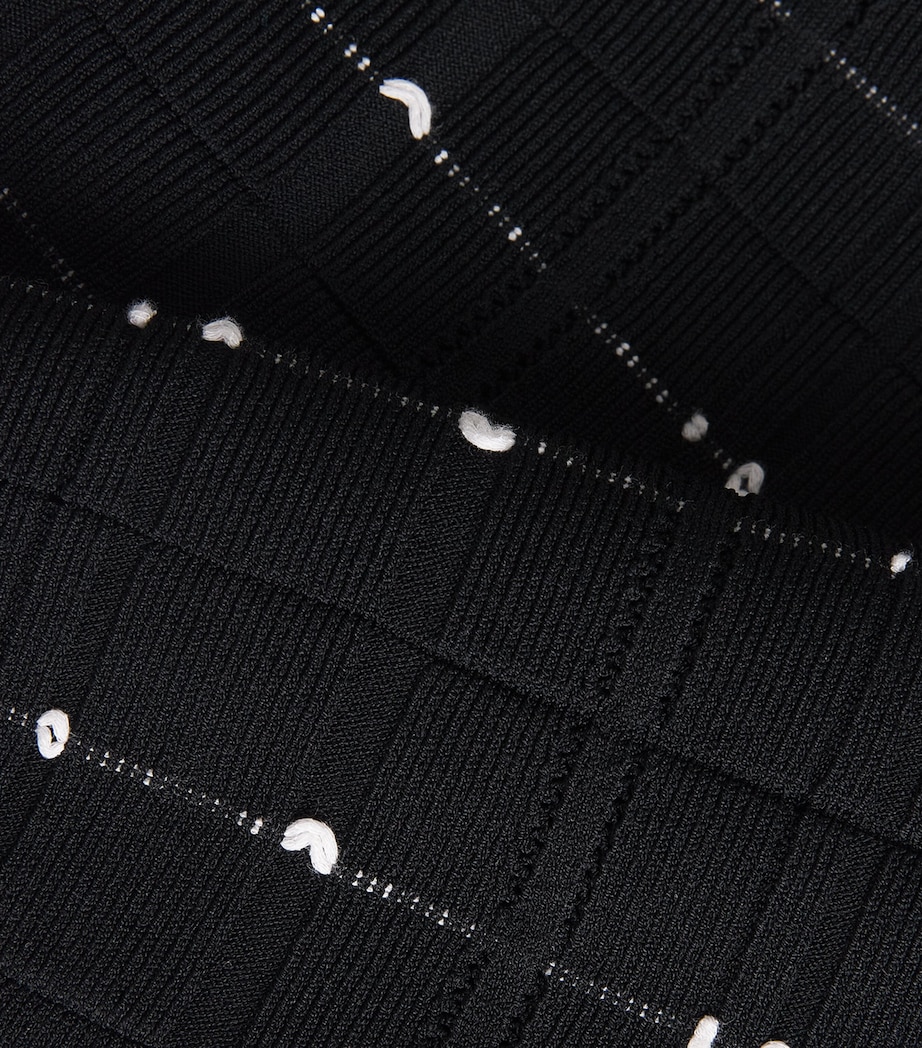 Fragmented Stripes Midi Skirt BLACK/IVORY Image 5