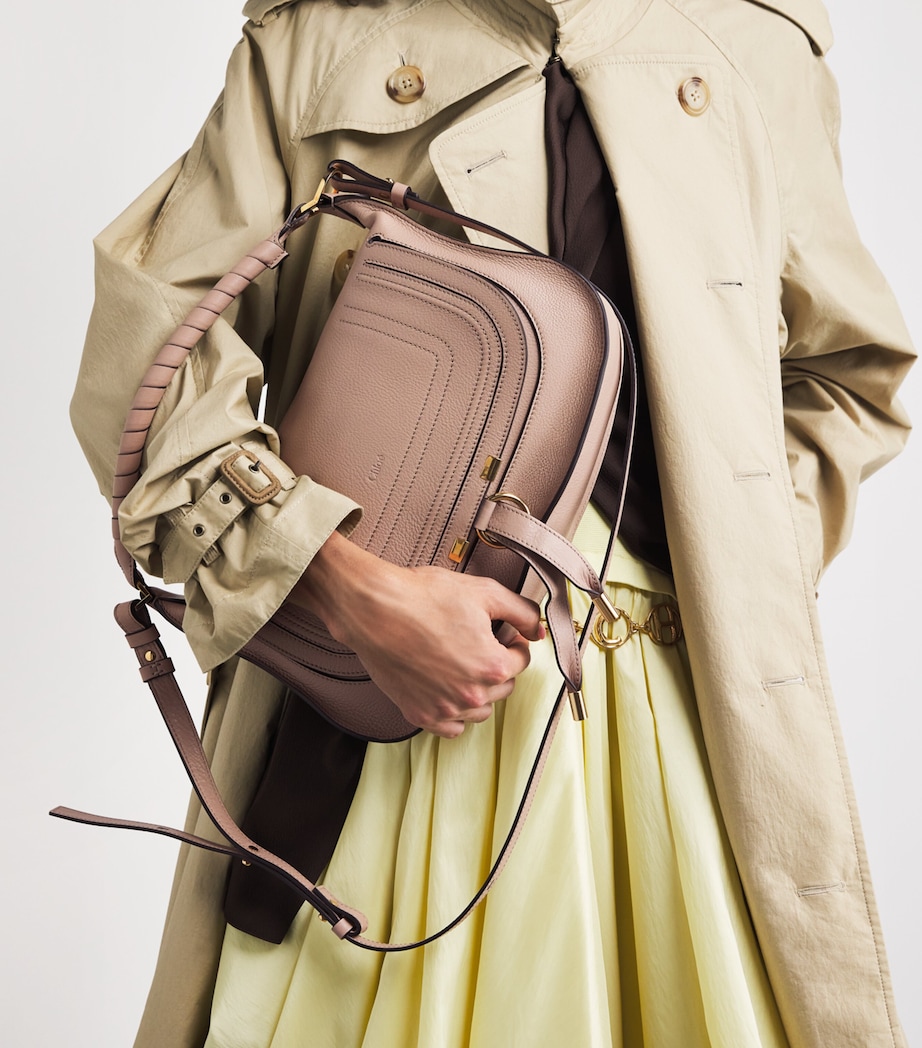 Small Leather Marcie Shoulder Bag WOODSMOKE Image 5