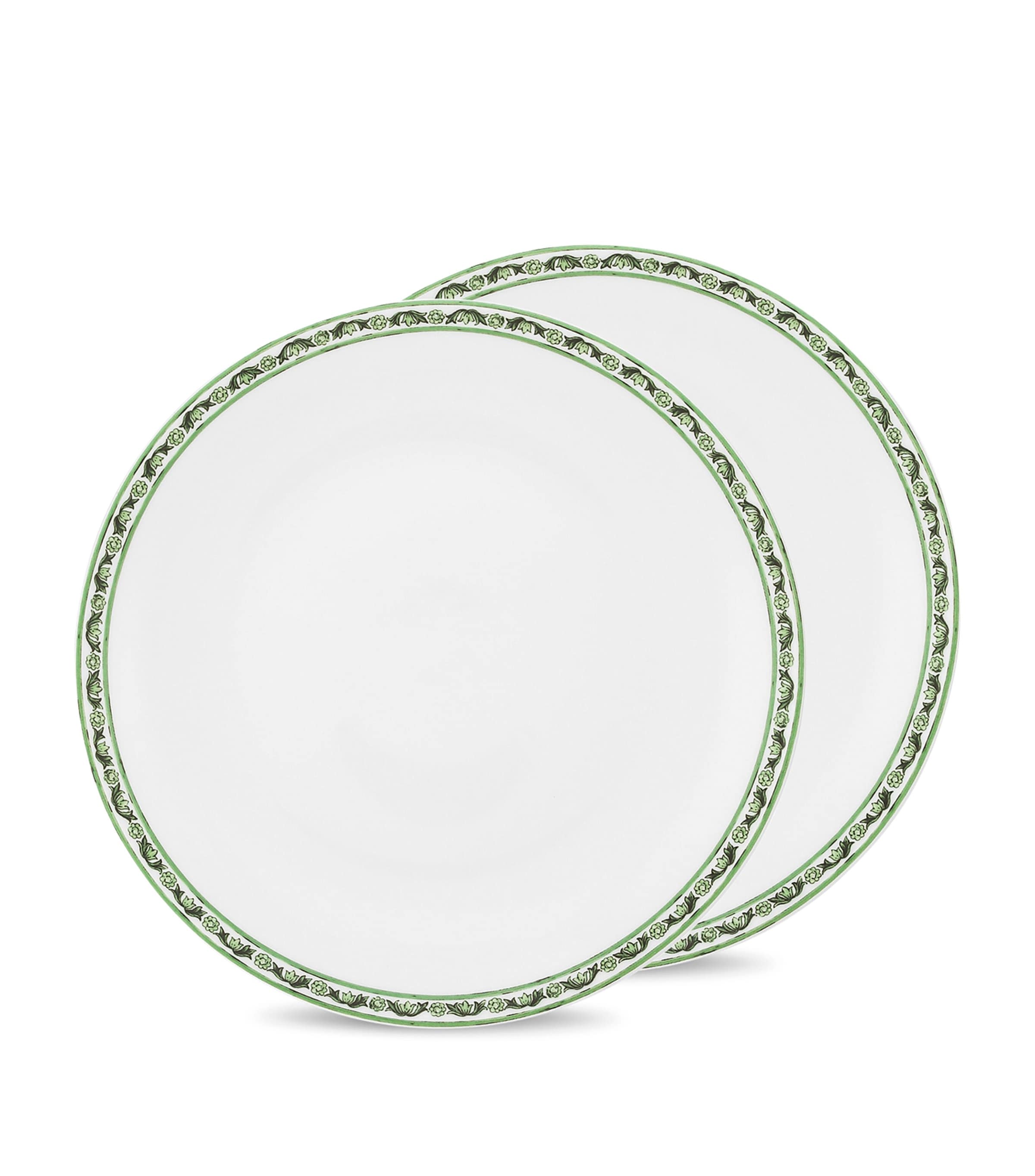 Dolce & Gabbana Casa Set Of 2 Dinner Plates In Green