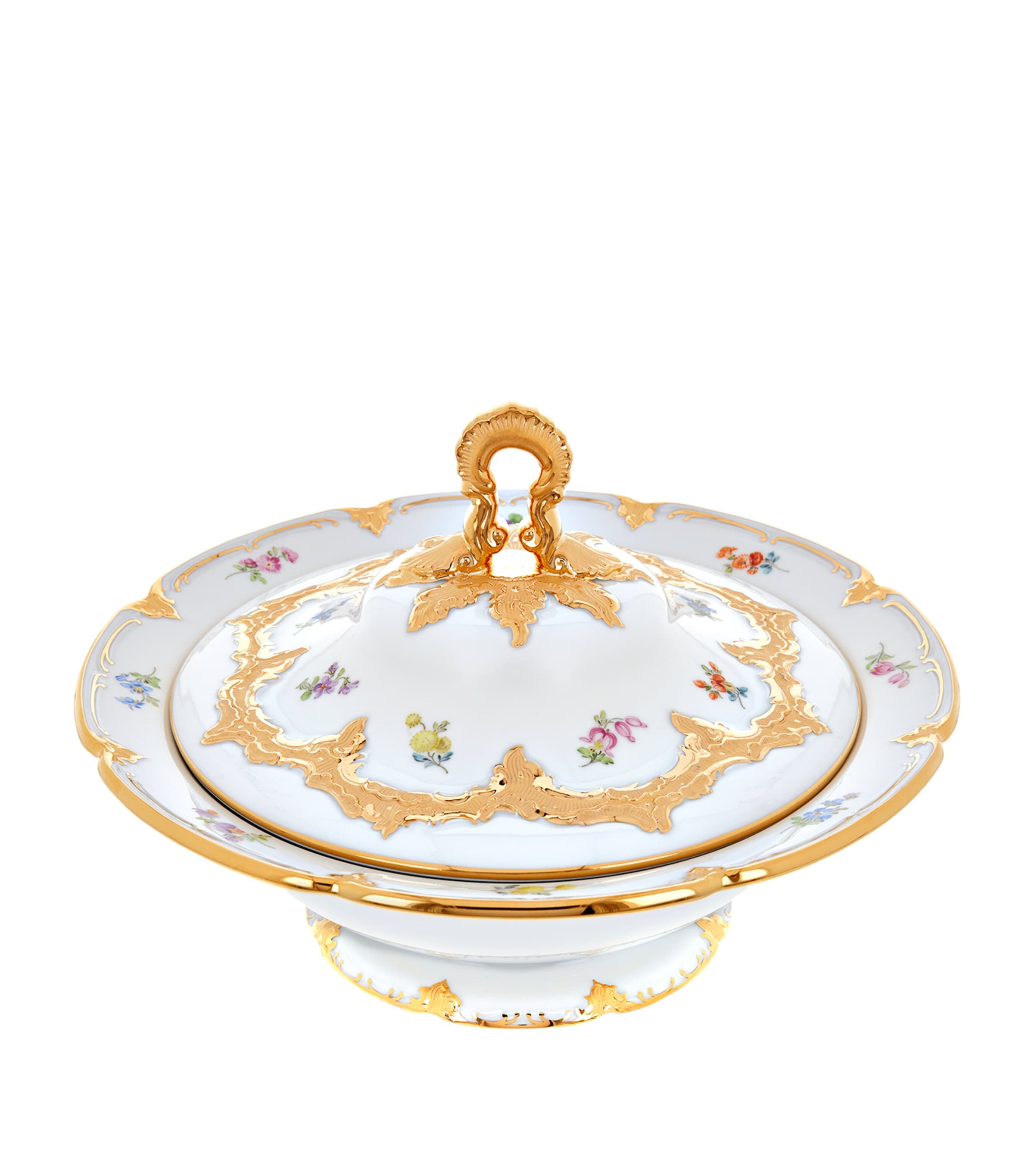 Shop Meissen B-form Bowl With Lid In Gold