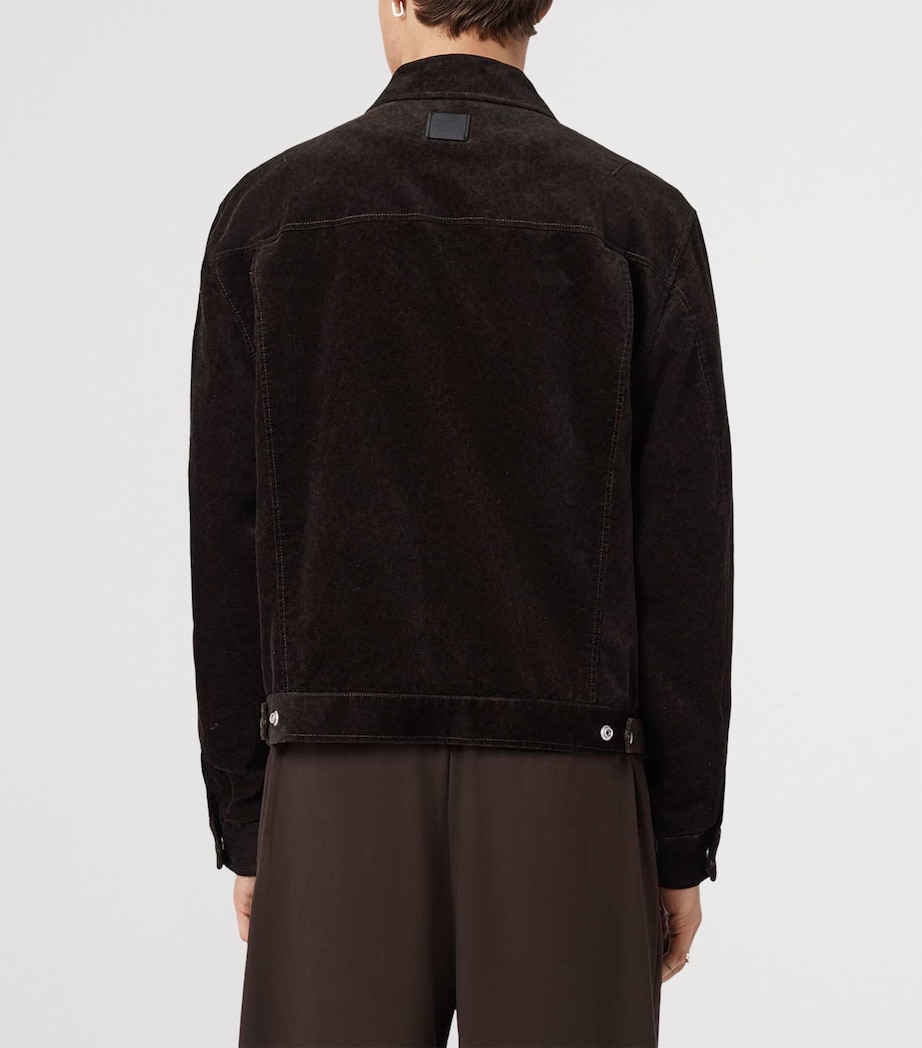 AllSaints Mens Suede Korey Jacket Traverse Brown Image 4