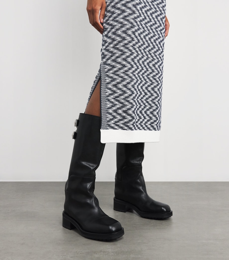 Knitted Olivia Midi Dress CLOUD/NAVY Image 7