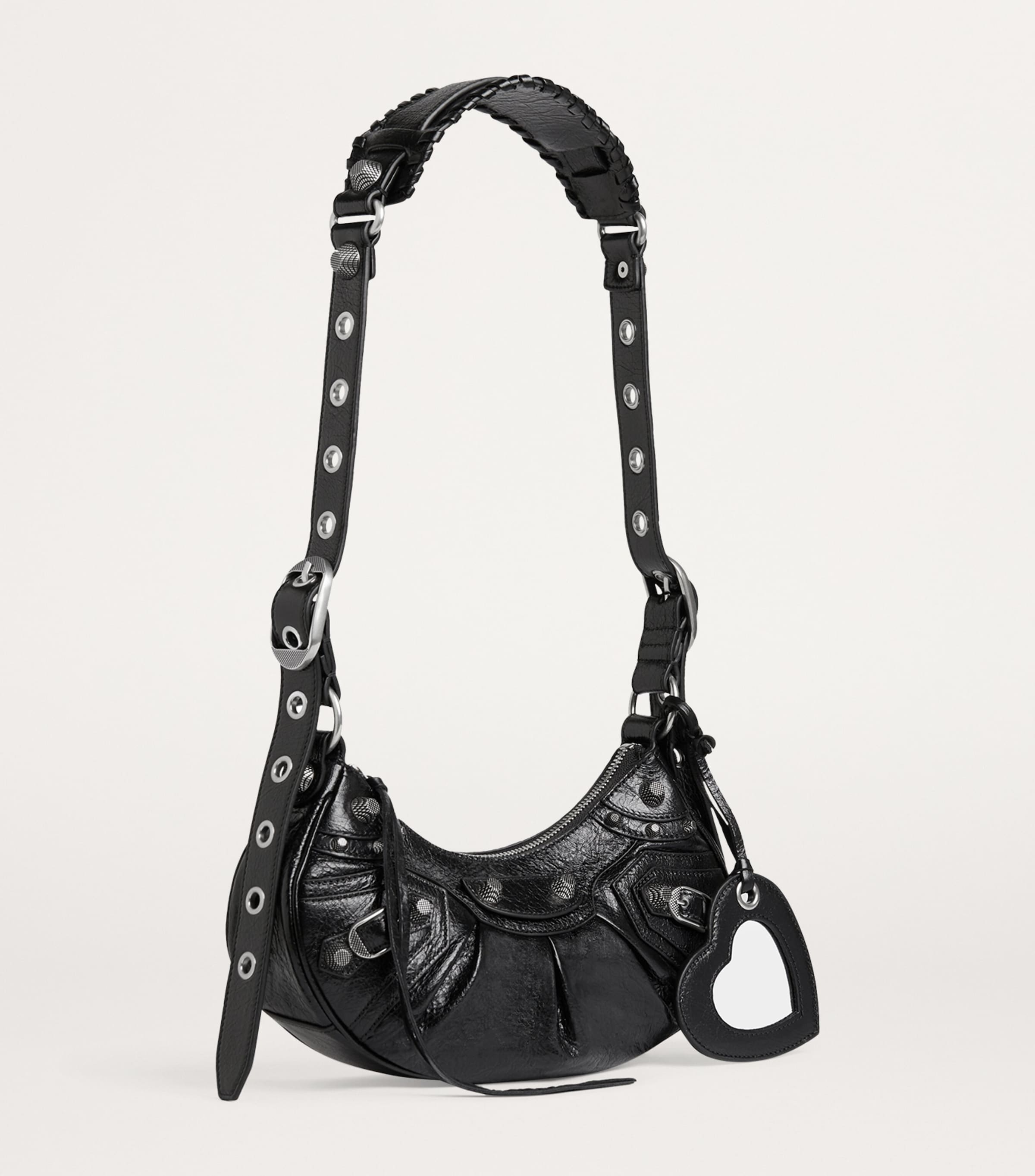 Balenciaga Black Extra-Small Leather Le Cagole Shoulder Bag