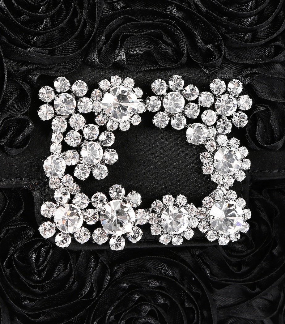 Satin Efflorescence Clutch Bag BLACK Image 3