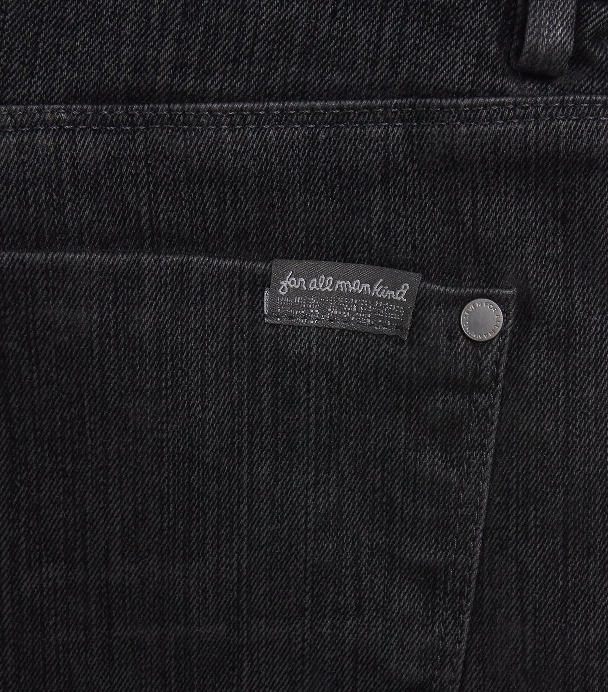 7 For All Mankind Mens Modern Straight Jeans Black Image 6