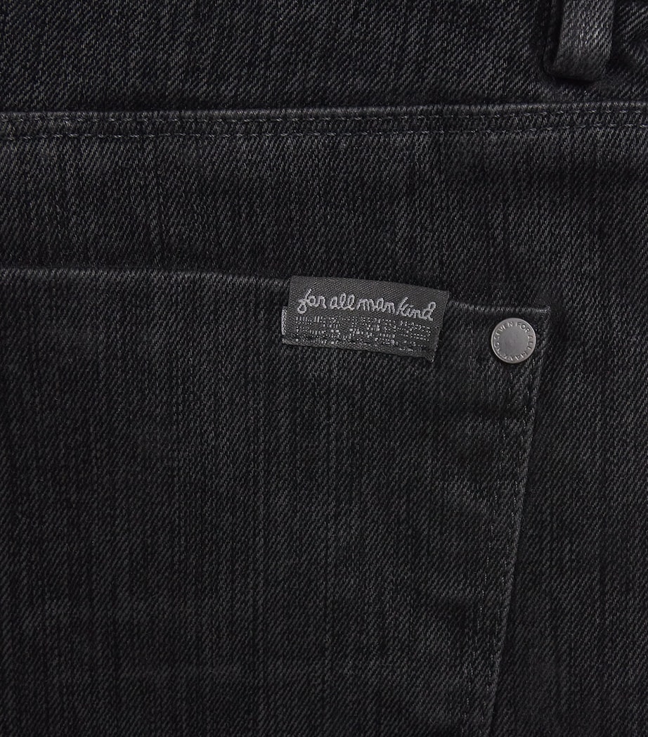 7 For All Mankind Mens Modern Straight Jeans Black Image 6
