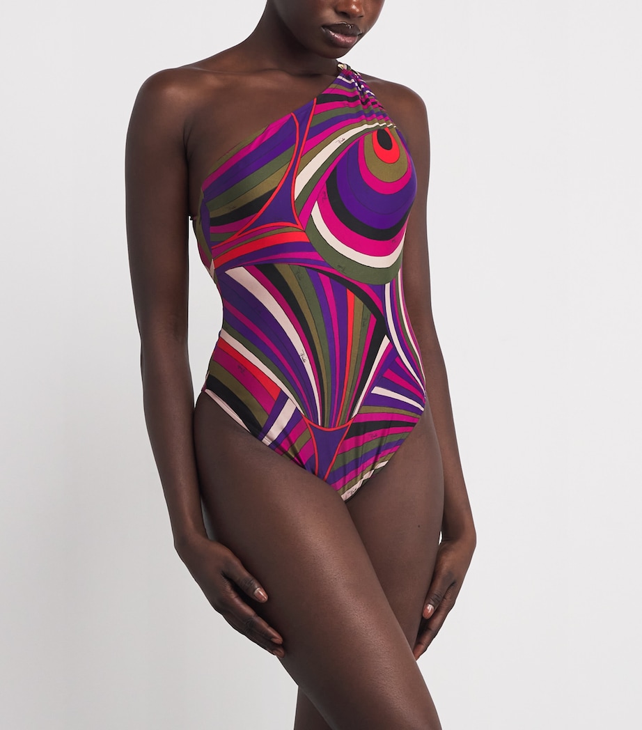 One-Shoulder Printed Swimsuit 011/MUTICOLOR Image 2