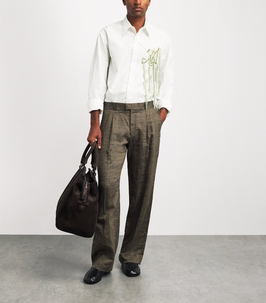 DRIES VAN NOTEN Mens Cotton Embroidered Shirt Image 2