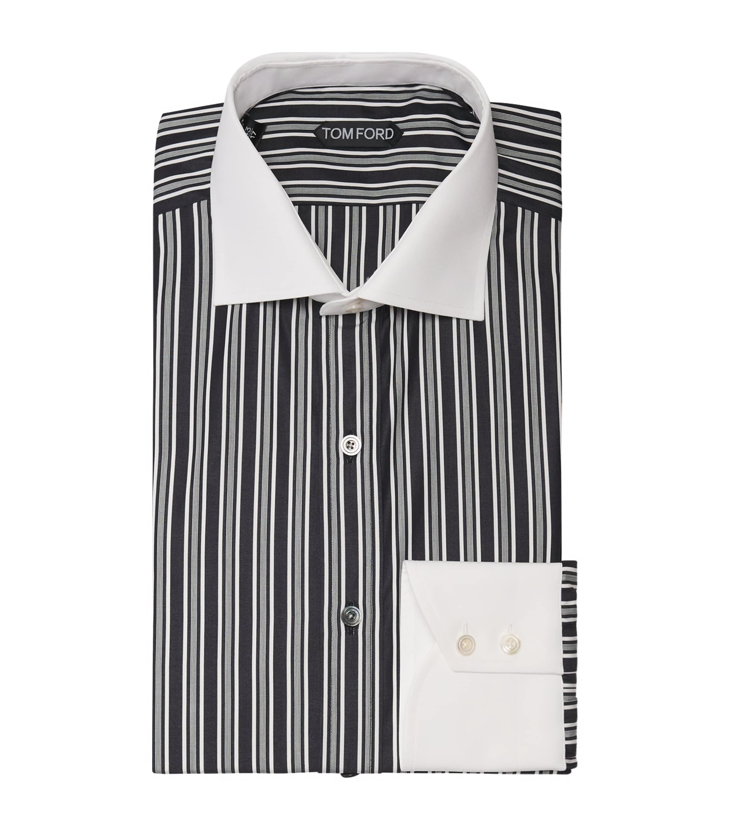 TOM FORD Mens Cotton Stripe Shirt Nwa Image 1